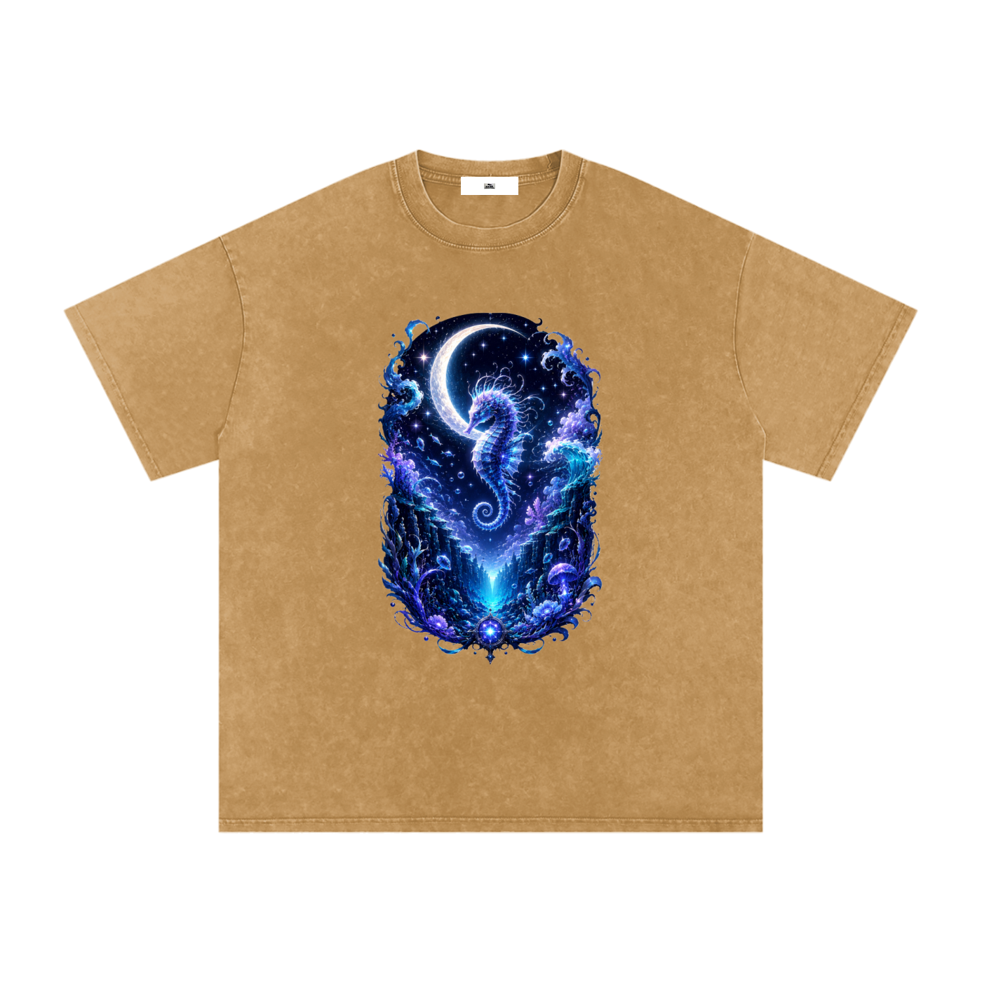 Snow Washed Oversized Cotton T-Shirt