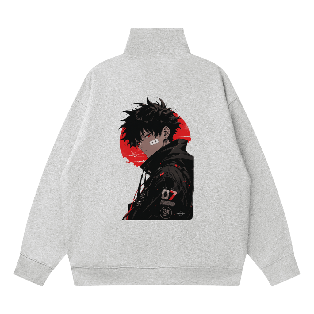 Quarter-Zip Drop Shoulder Sweatshirt