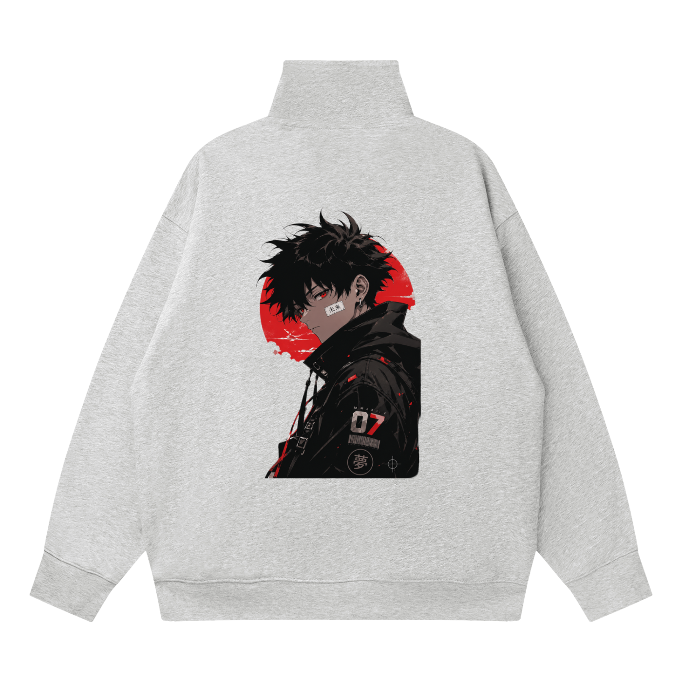 Quarter-Zip Drop Shoulder Sweatshirt