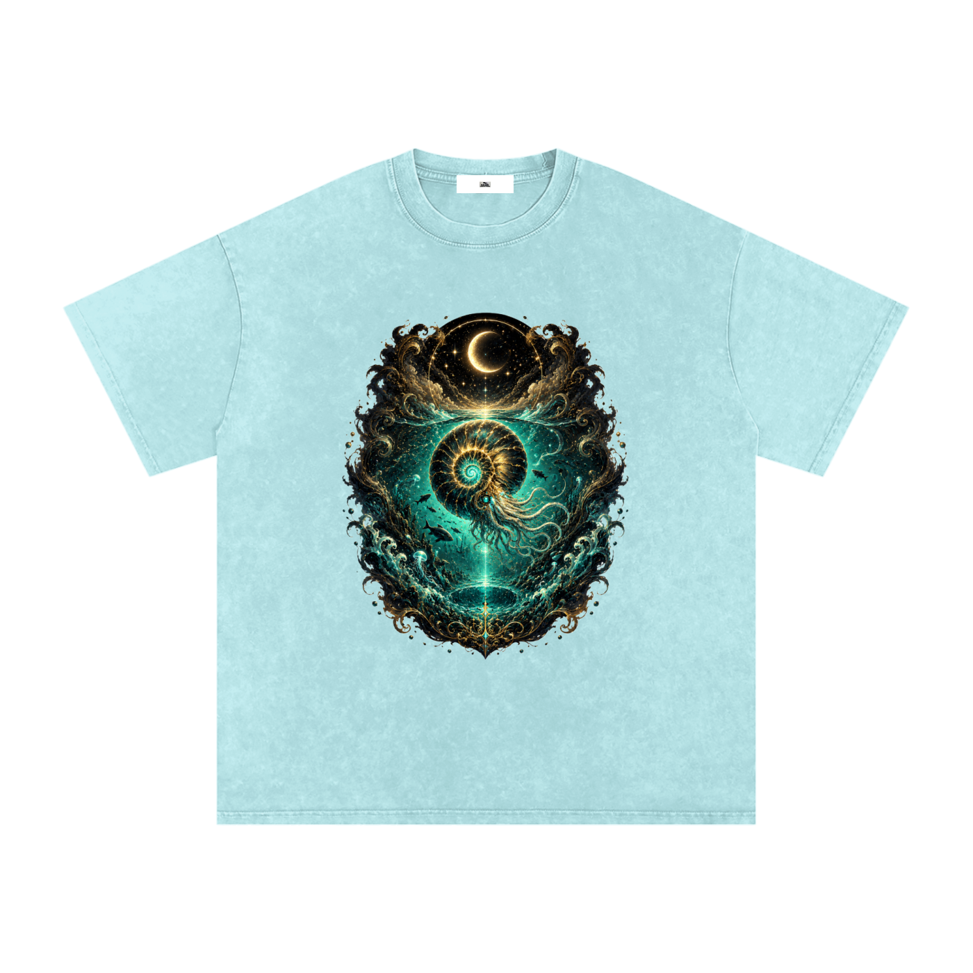 Snow Washed Oversized Cotton T-Shirt