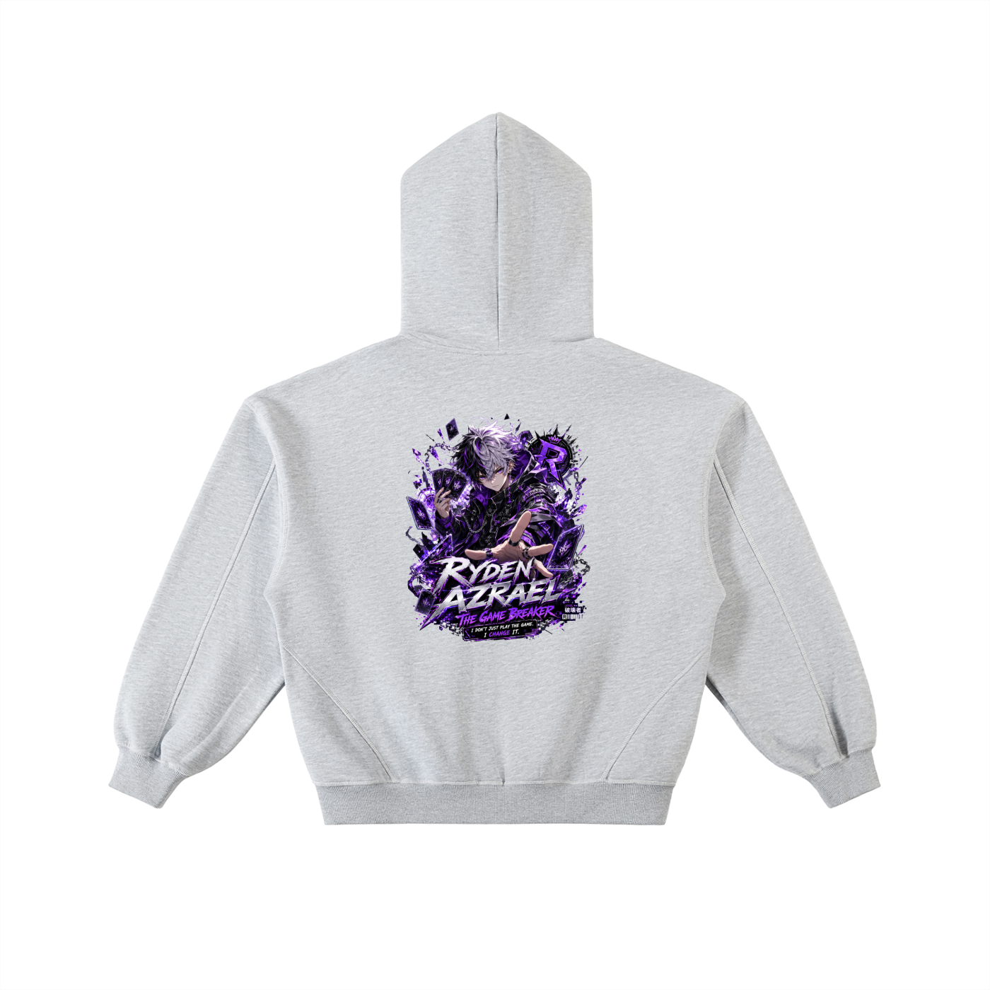 Contrast-Stitched Boxy Fleece Zip Hoodie