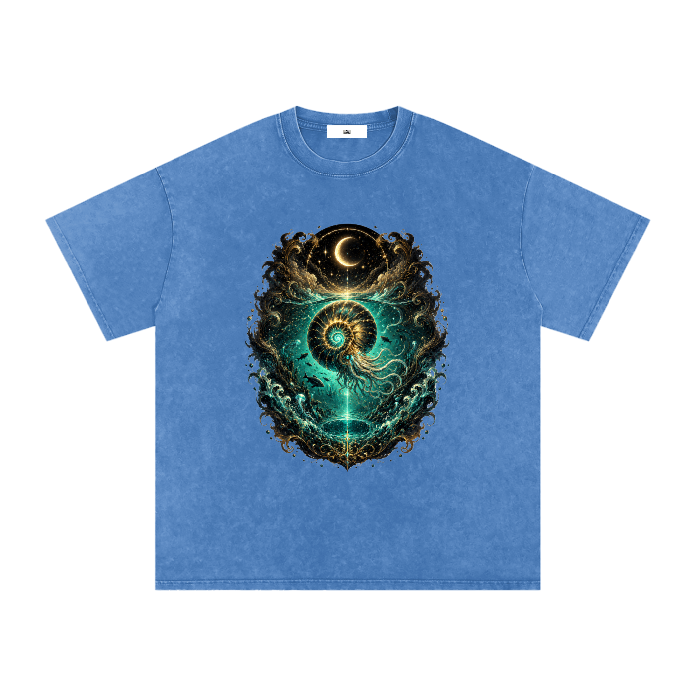 Snow Washed Oversized Cotton T-Shirt