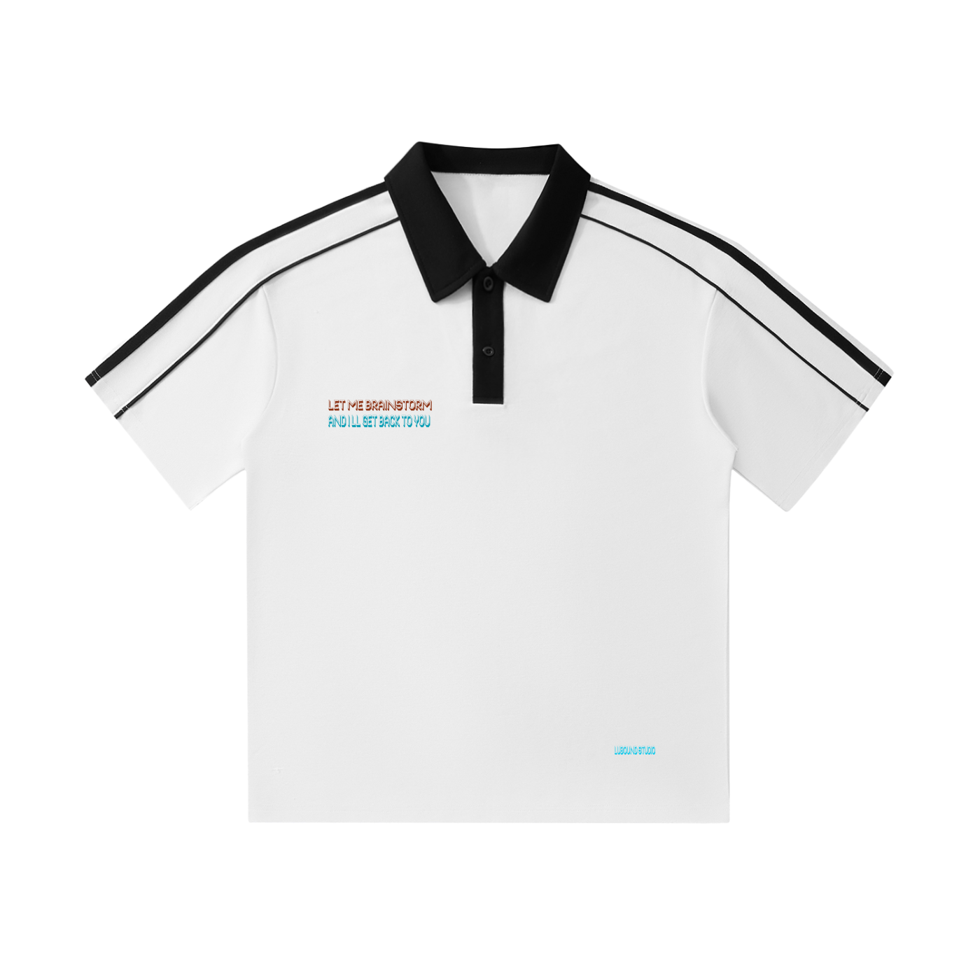 Brainstorming Contrast Collar Short-Sleeve Polo Shirt