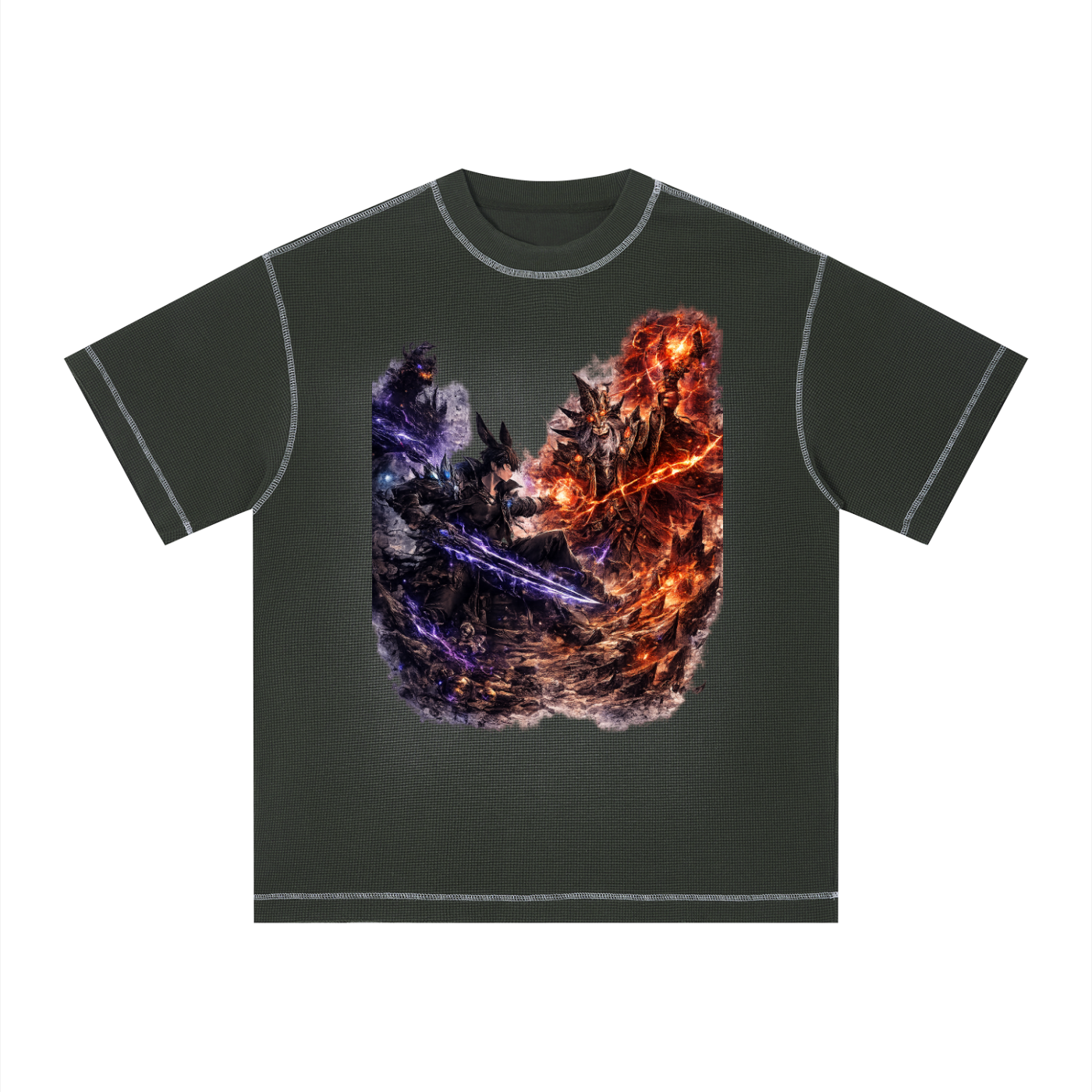 Unisex Sunfade Waffle Boxy T-Shirt