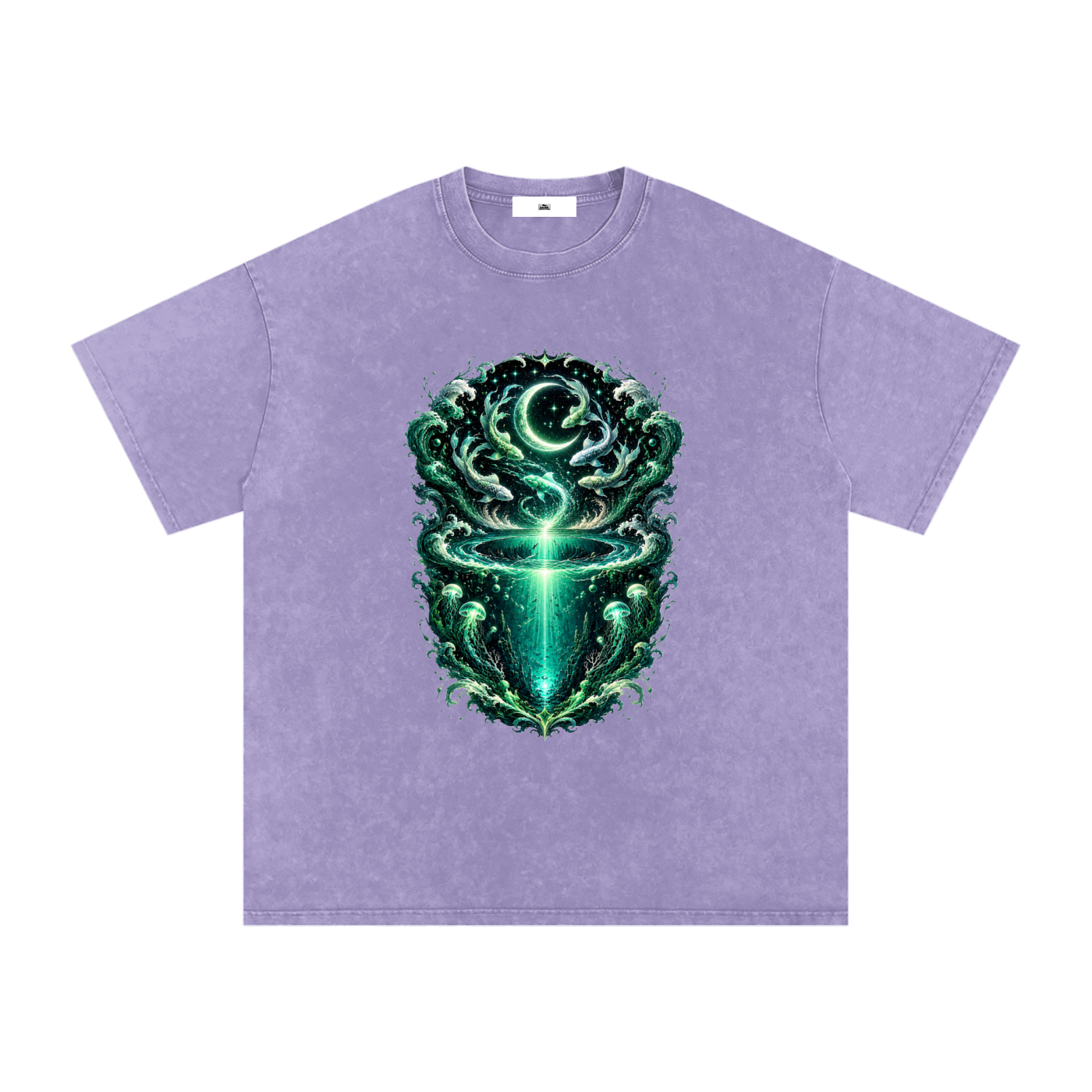 Snow Washed Oversized Cotton T-Shirt