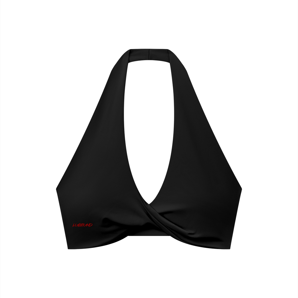 Women's Pleated Halter Sports Bra