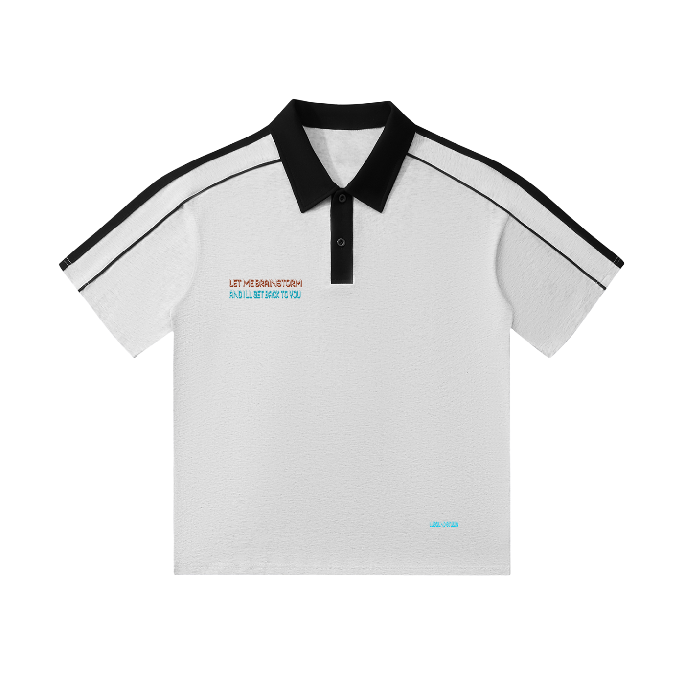 Brainstorming Contrast Collar Short-Sleeve Polo Shirt