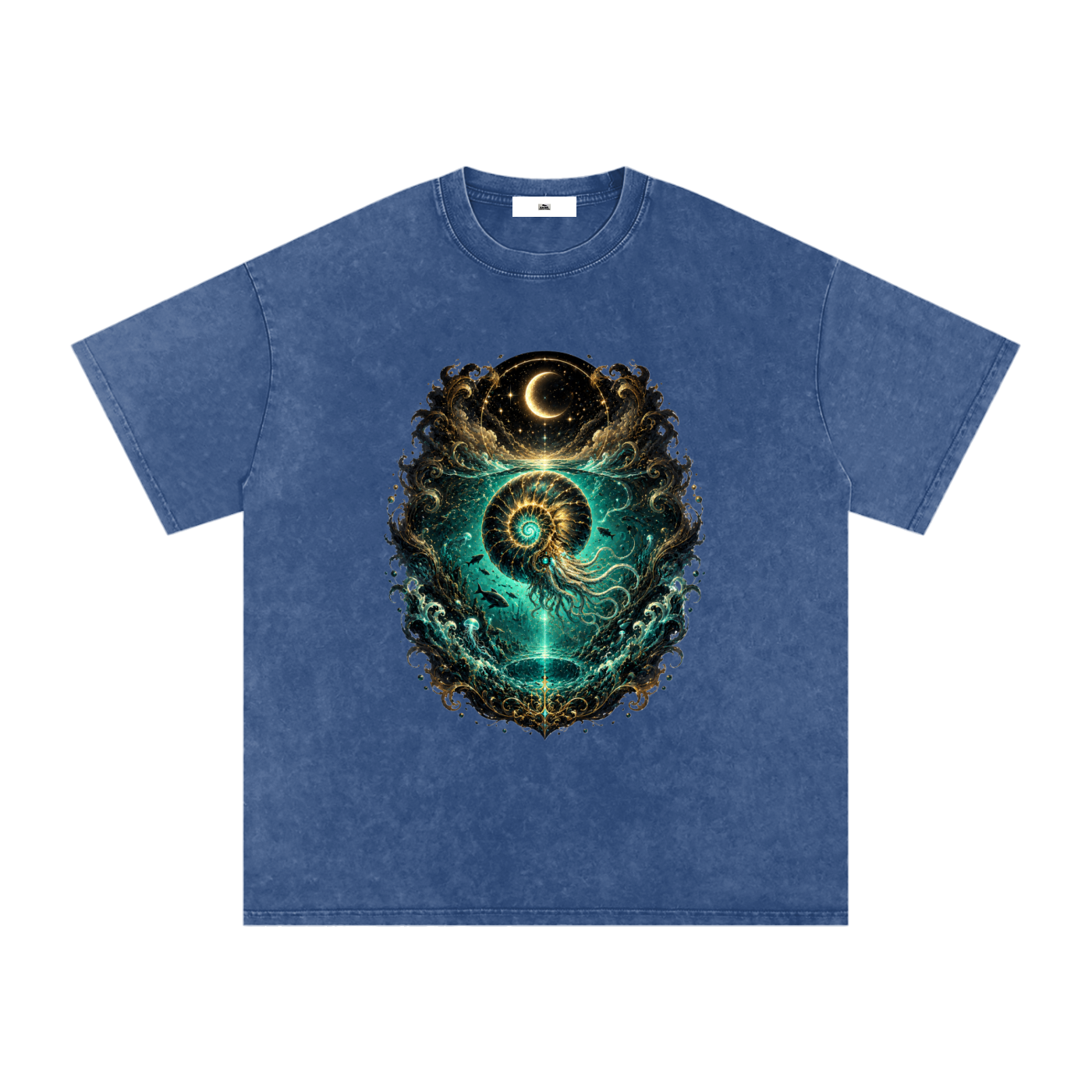 Snow Washed Oversized Cotton T-Shirt