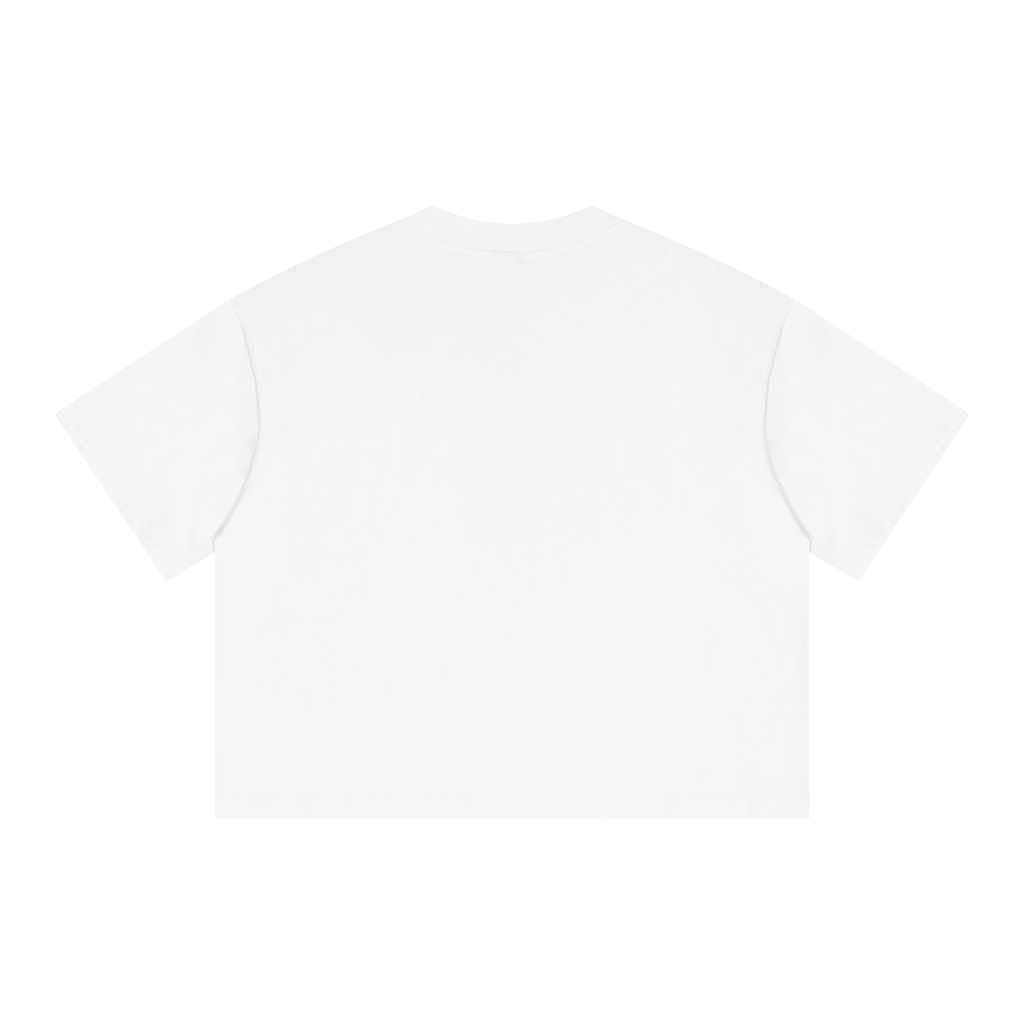 Unisex Boxy Drop Shoulder Crop T-Shirt