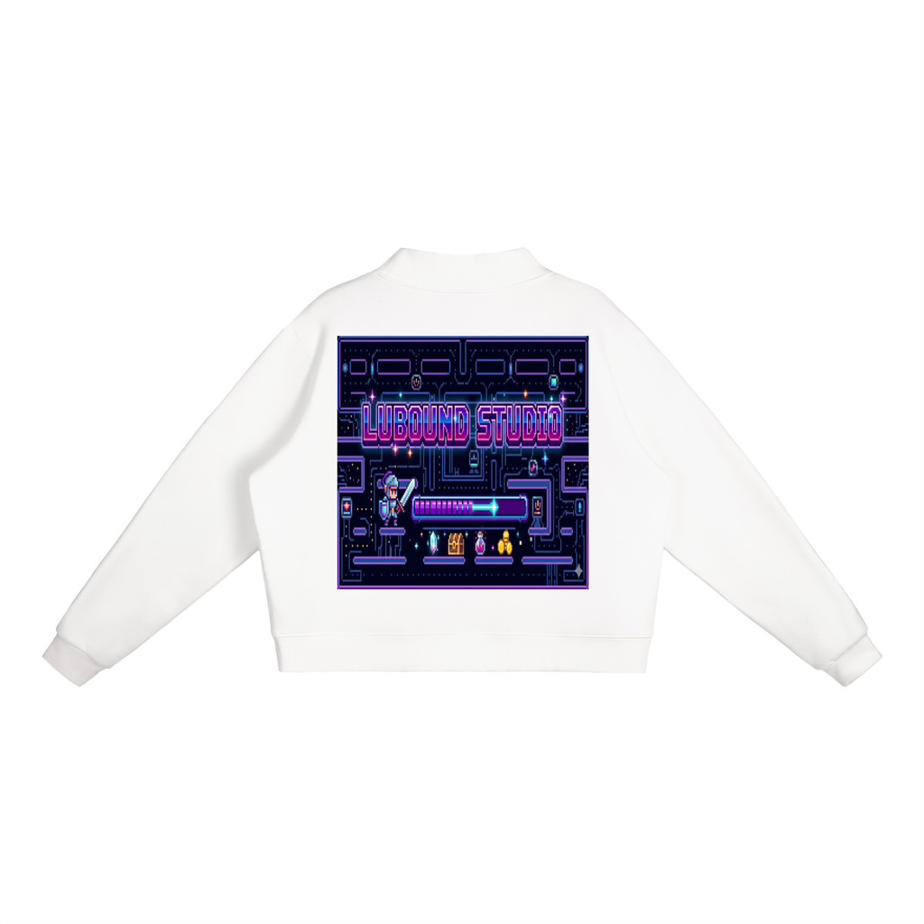 Essential Fleece Mock-Neck Crew Sweatshirt