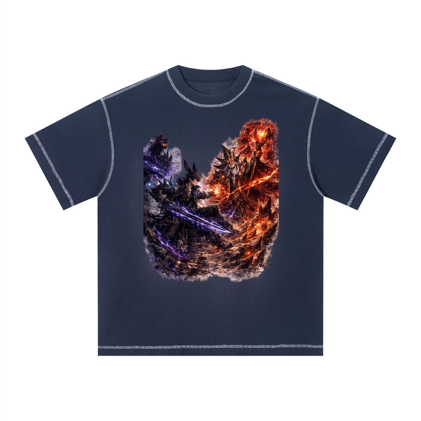 Unisex Sunfade Waffle Boxy T-Shirt