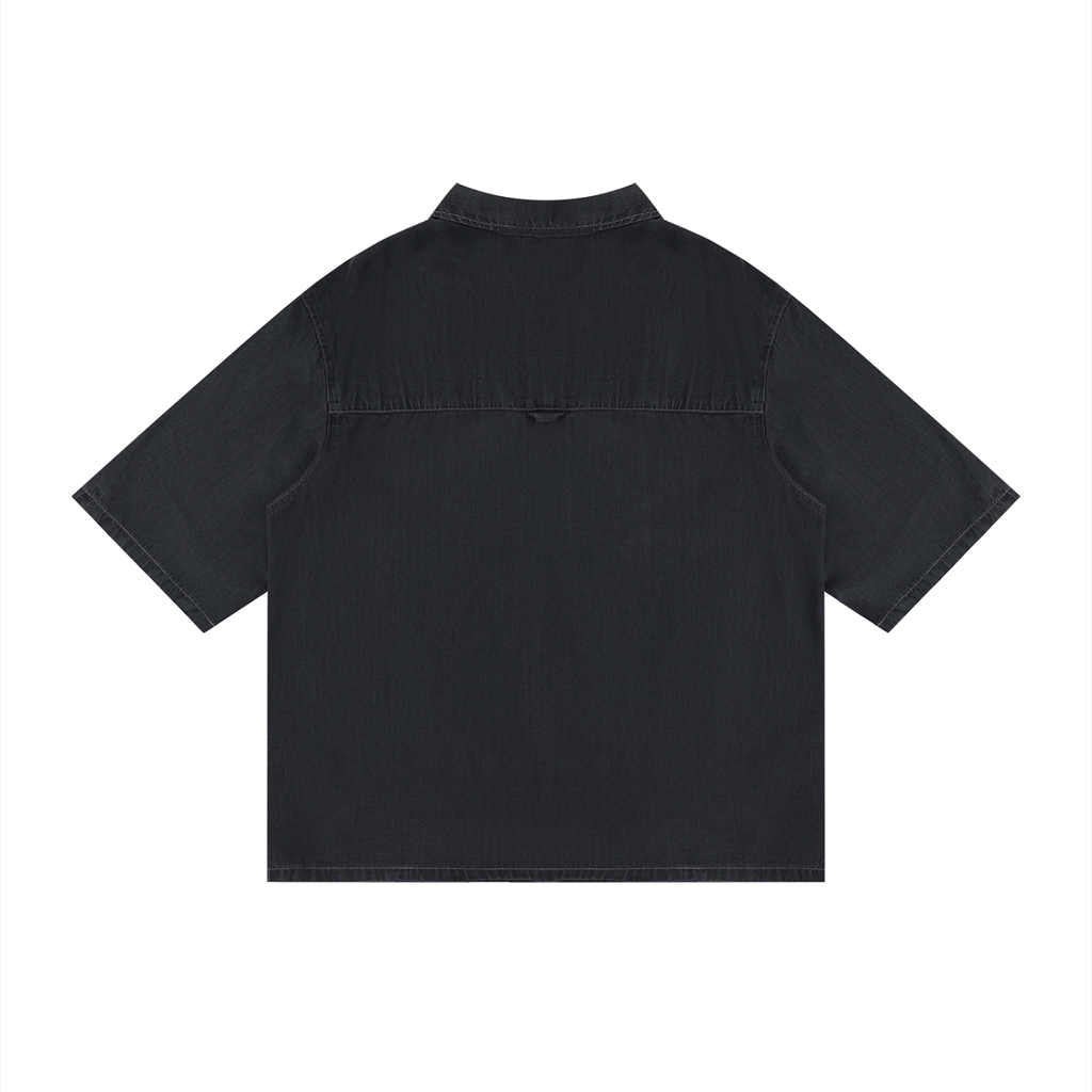 Unisex Vintage Wash Drop Shoulder Lyocell Shirt