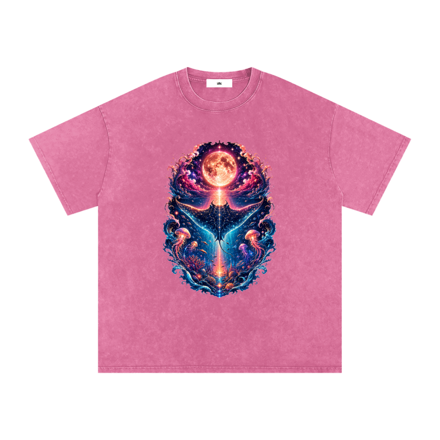 Snow Washed Oversized Cotton T-Shirt