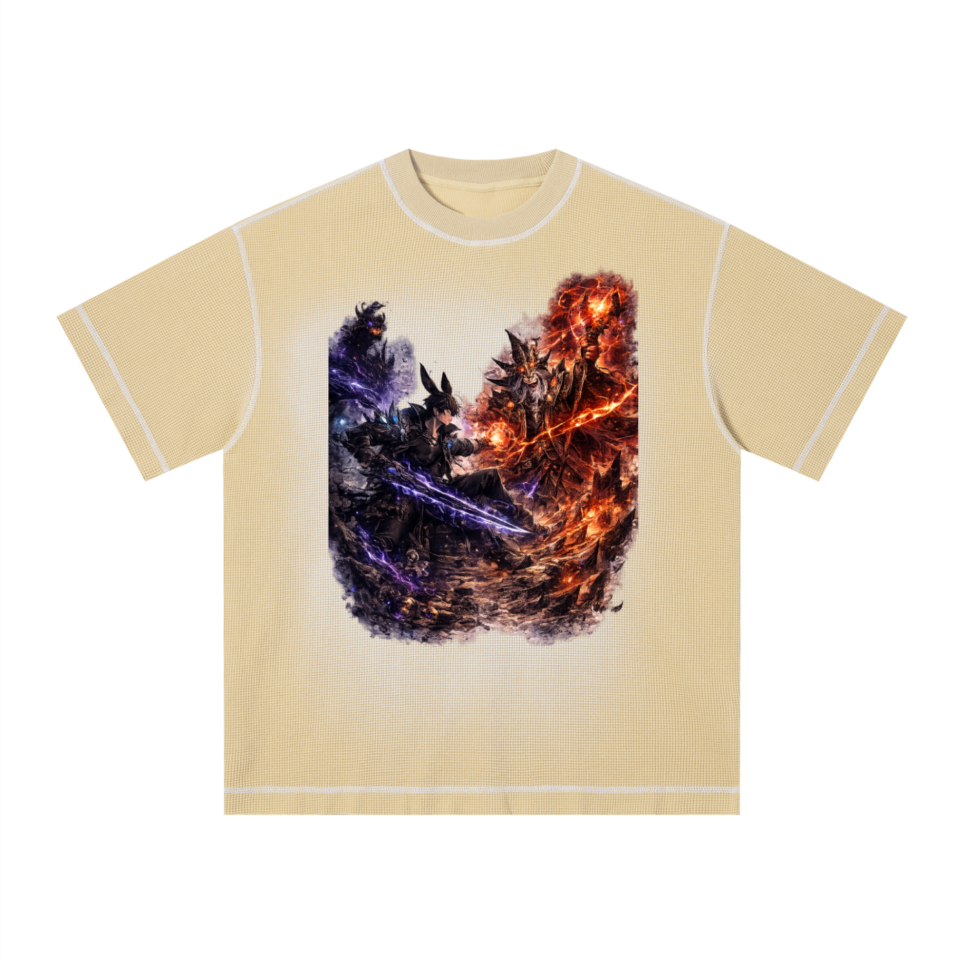 Unisex Sunfade Waffle Boxy T-Shirt
