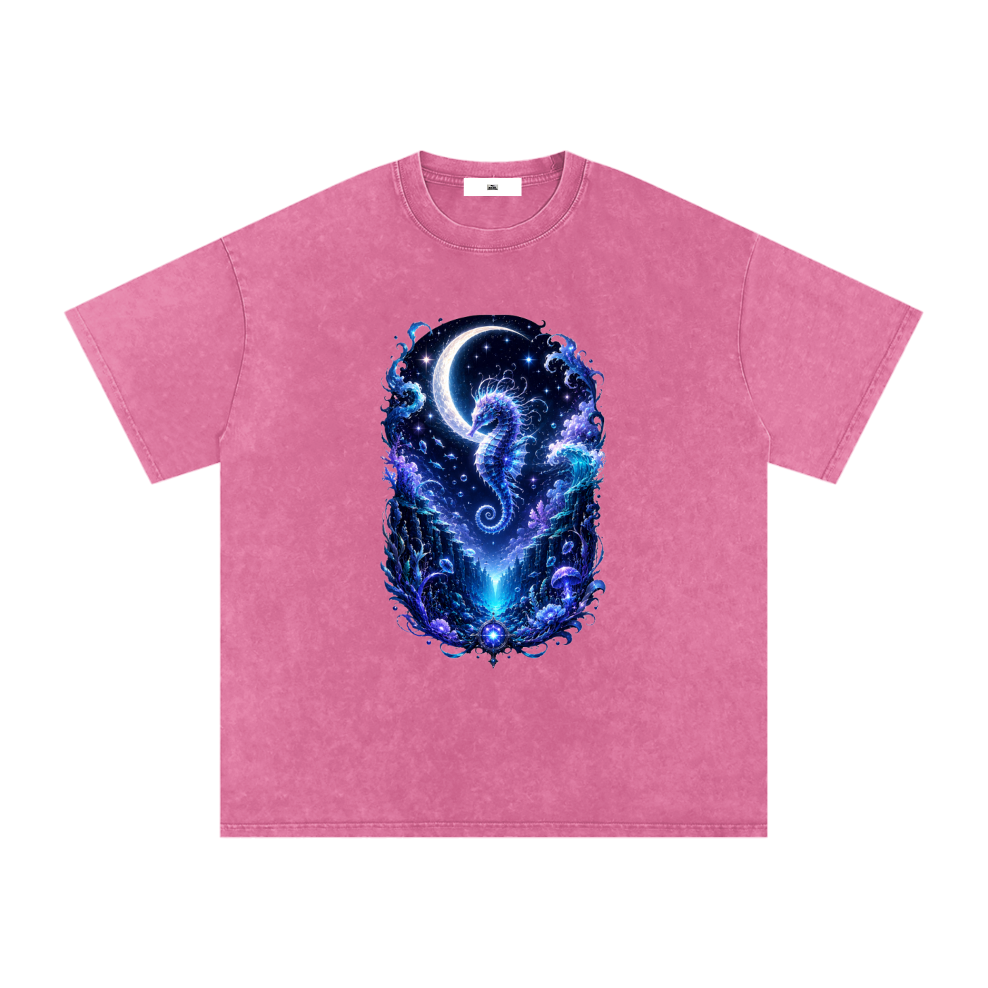 Snow Washed Oversized Cotton T-Shirt