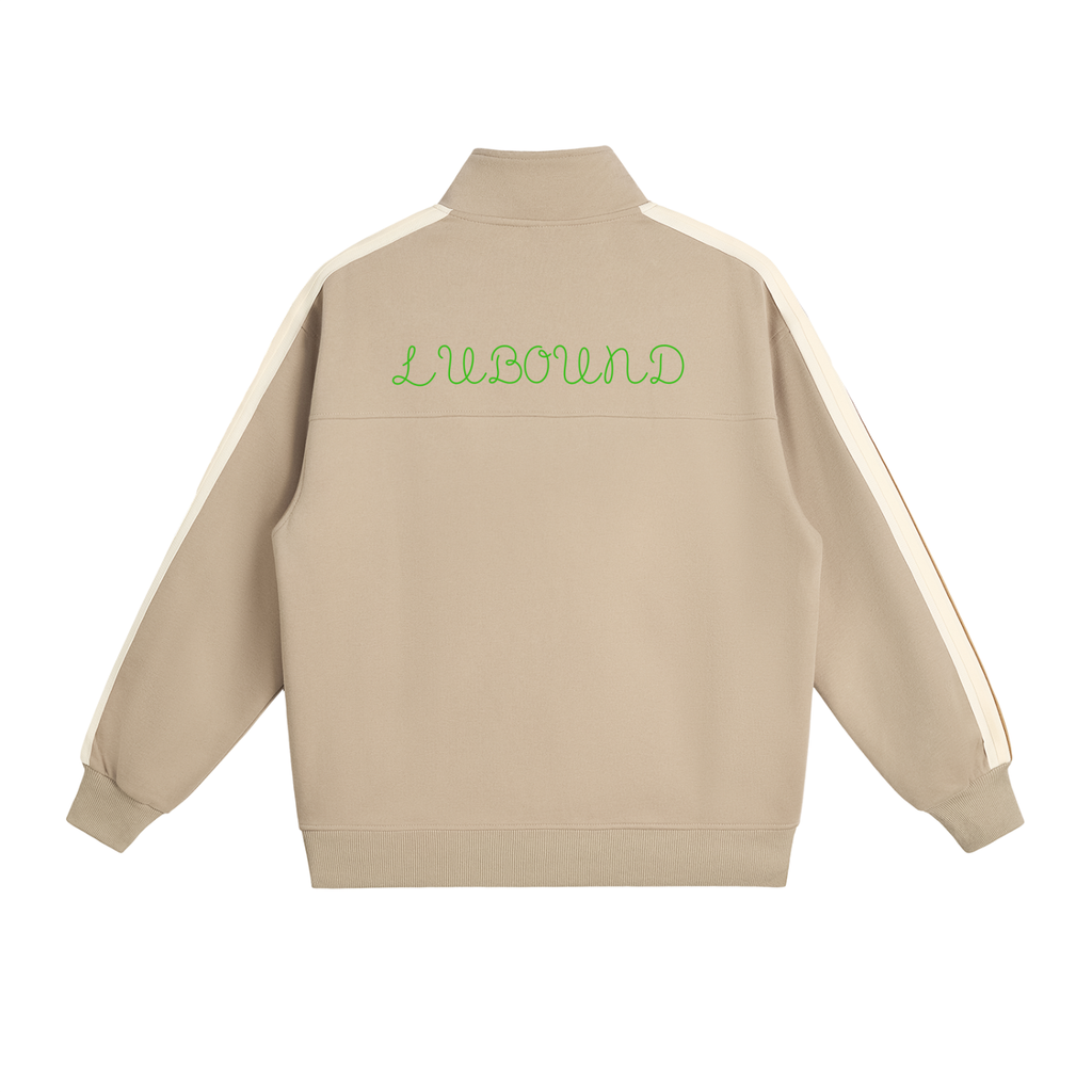 Contrast Side-Stripe Stand Collar  Jacket