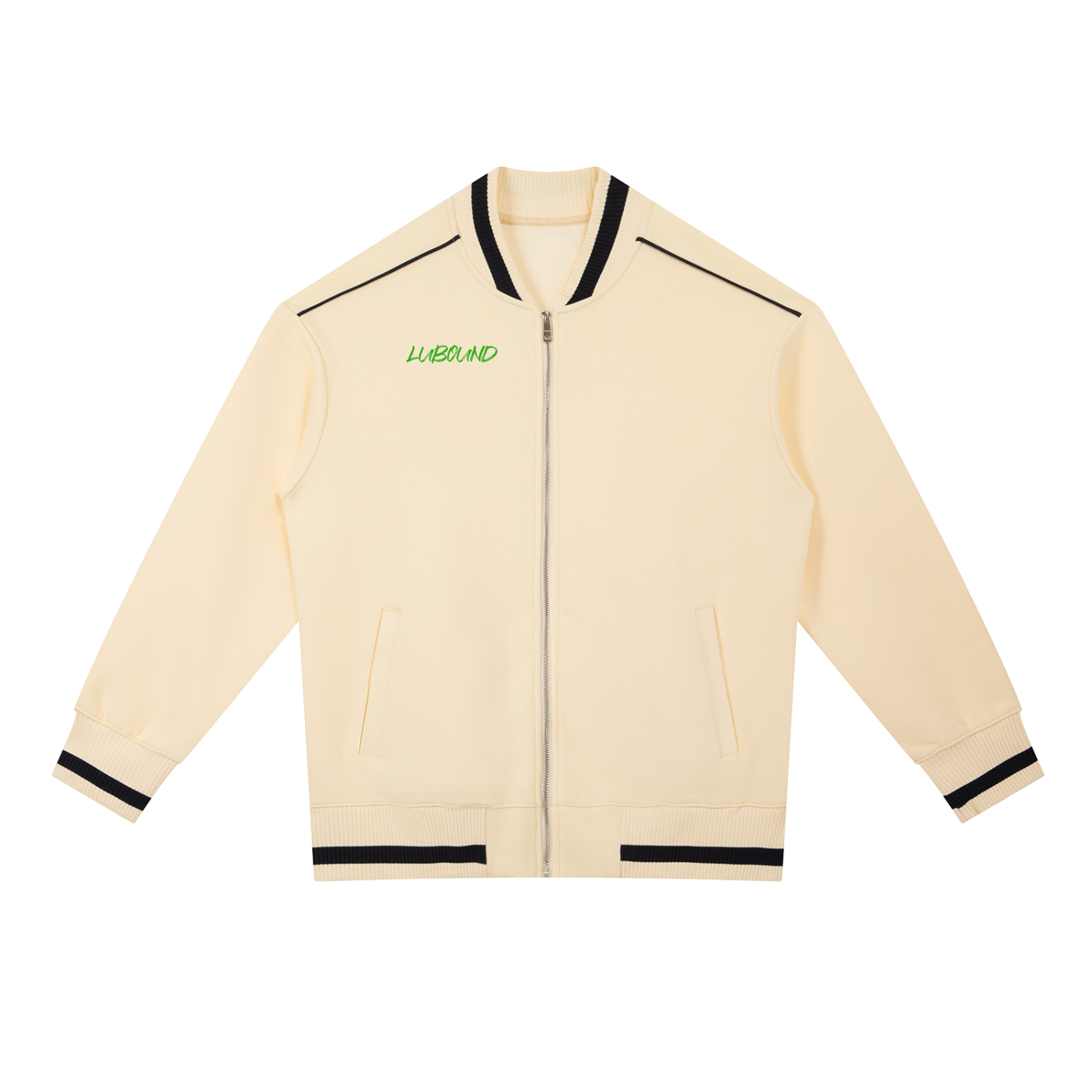 Contrast Piping Zip Bomber Jacket