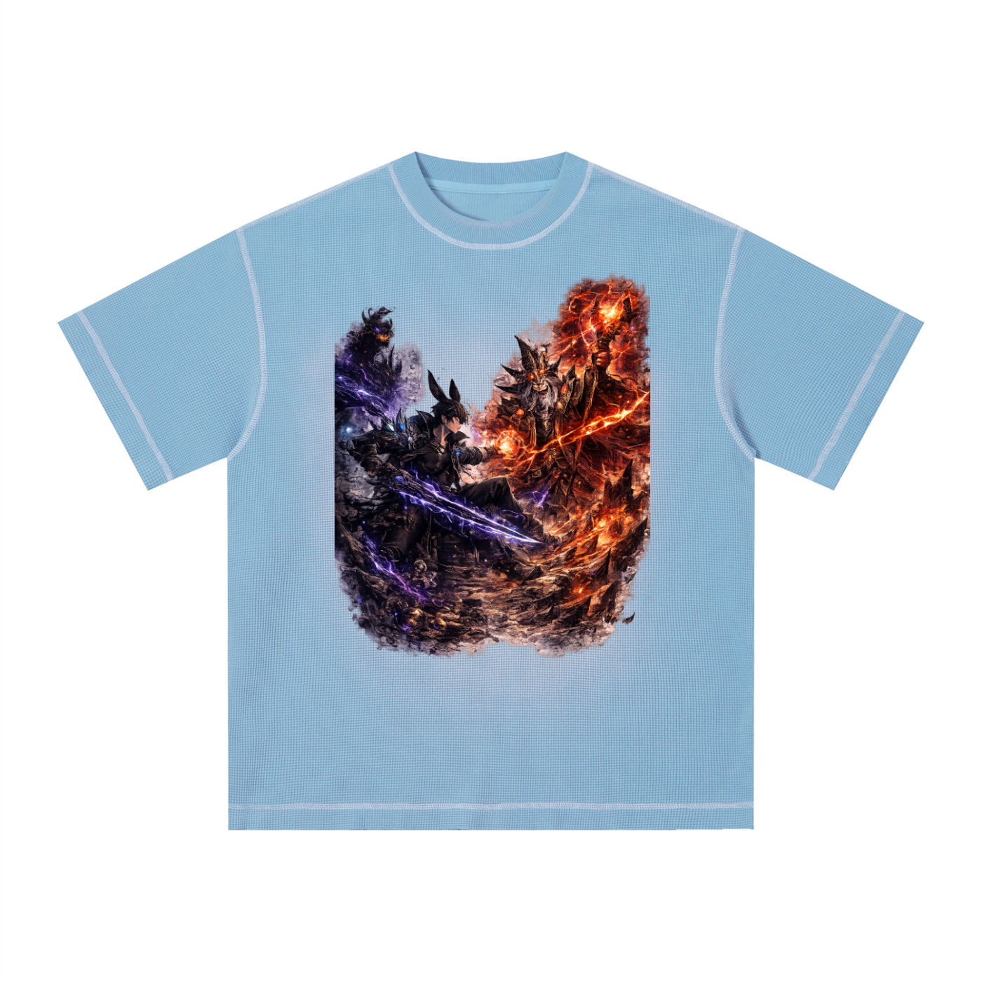 Unisex Sunfade Waffle Boxy T-Shirt