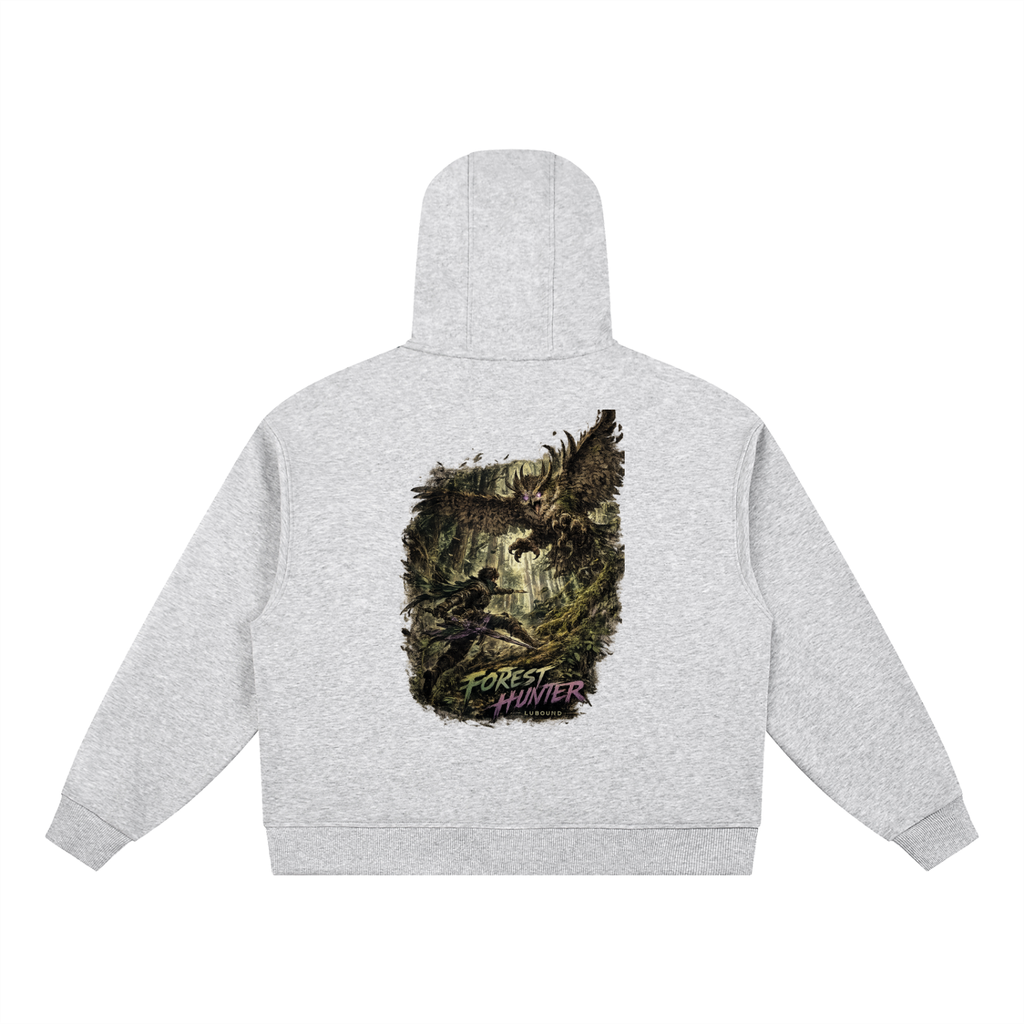 Boxy Button Placket Hoodie