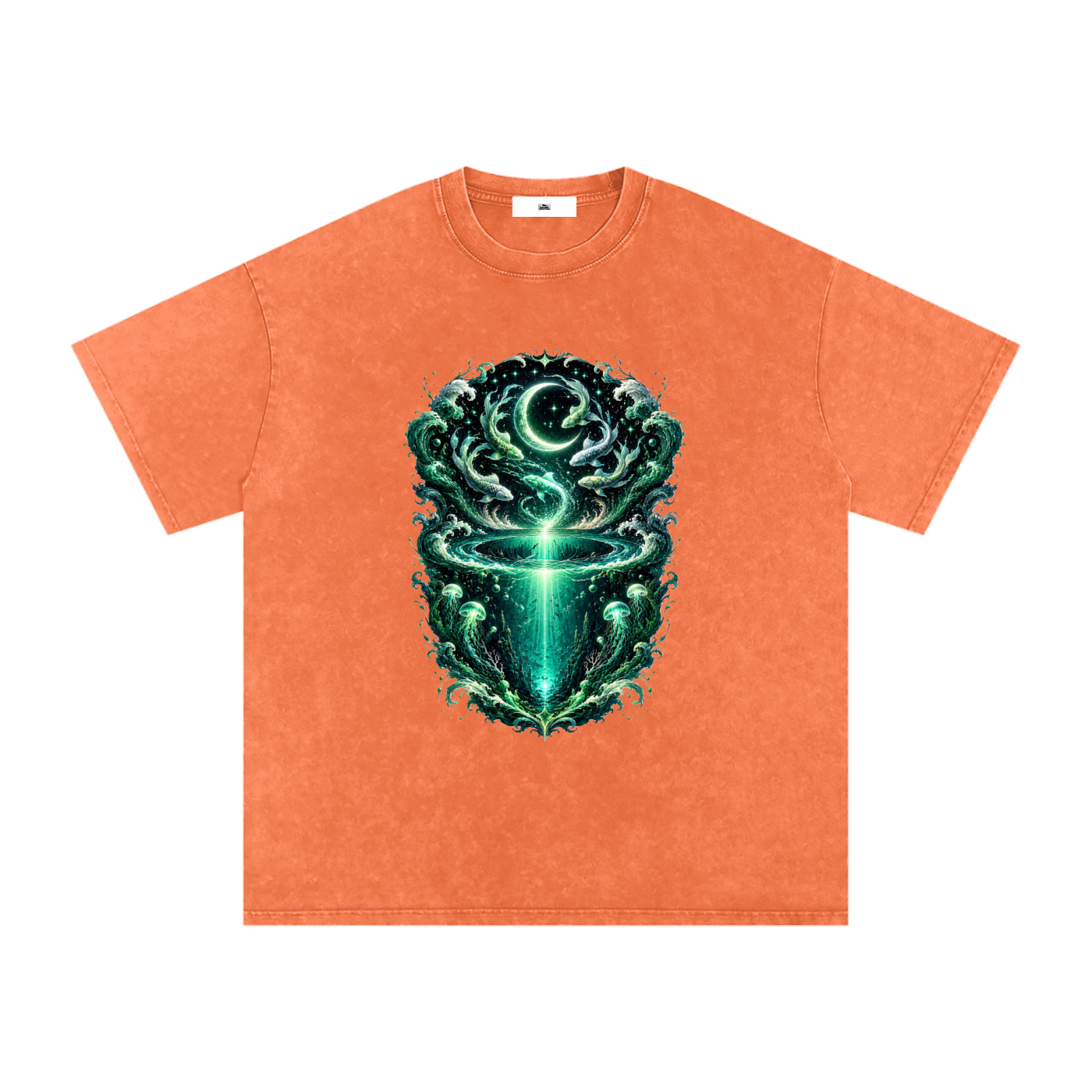 Snow Washed Oversized Cotton T-Shirt