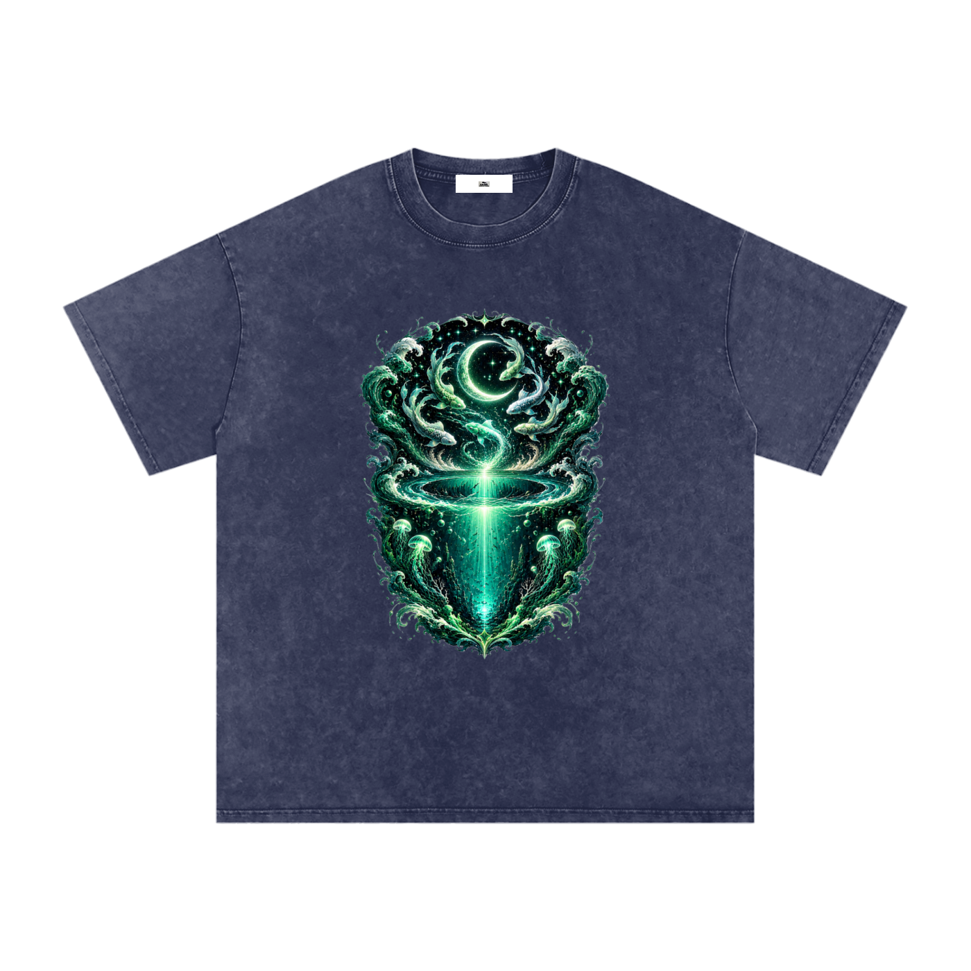 Snow Washed Oversized Cotton T-Shirt