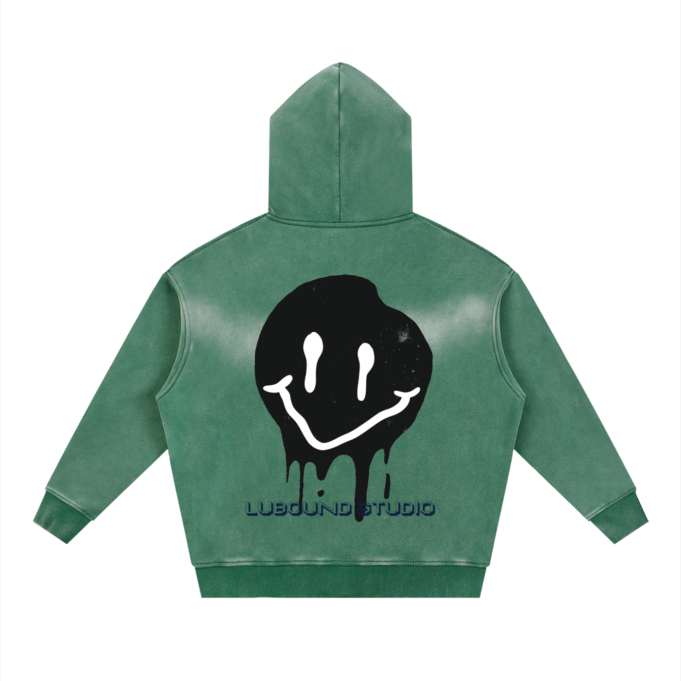 Sunfade Two-way Zipper Boxy Fleece Hoodie