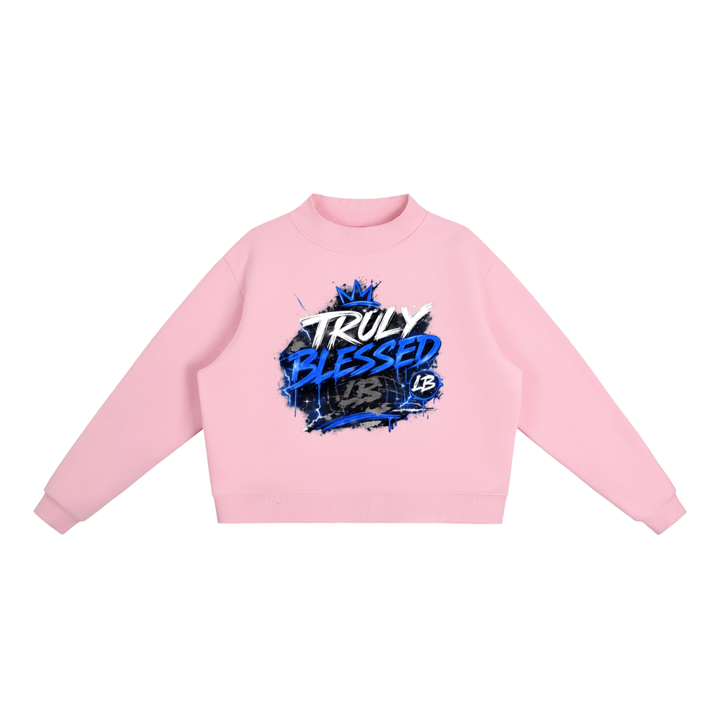 Essential Fleece Mock-Neck Crew Sweatshirt