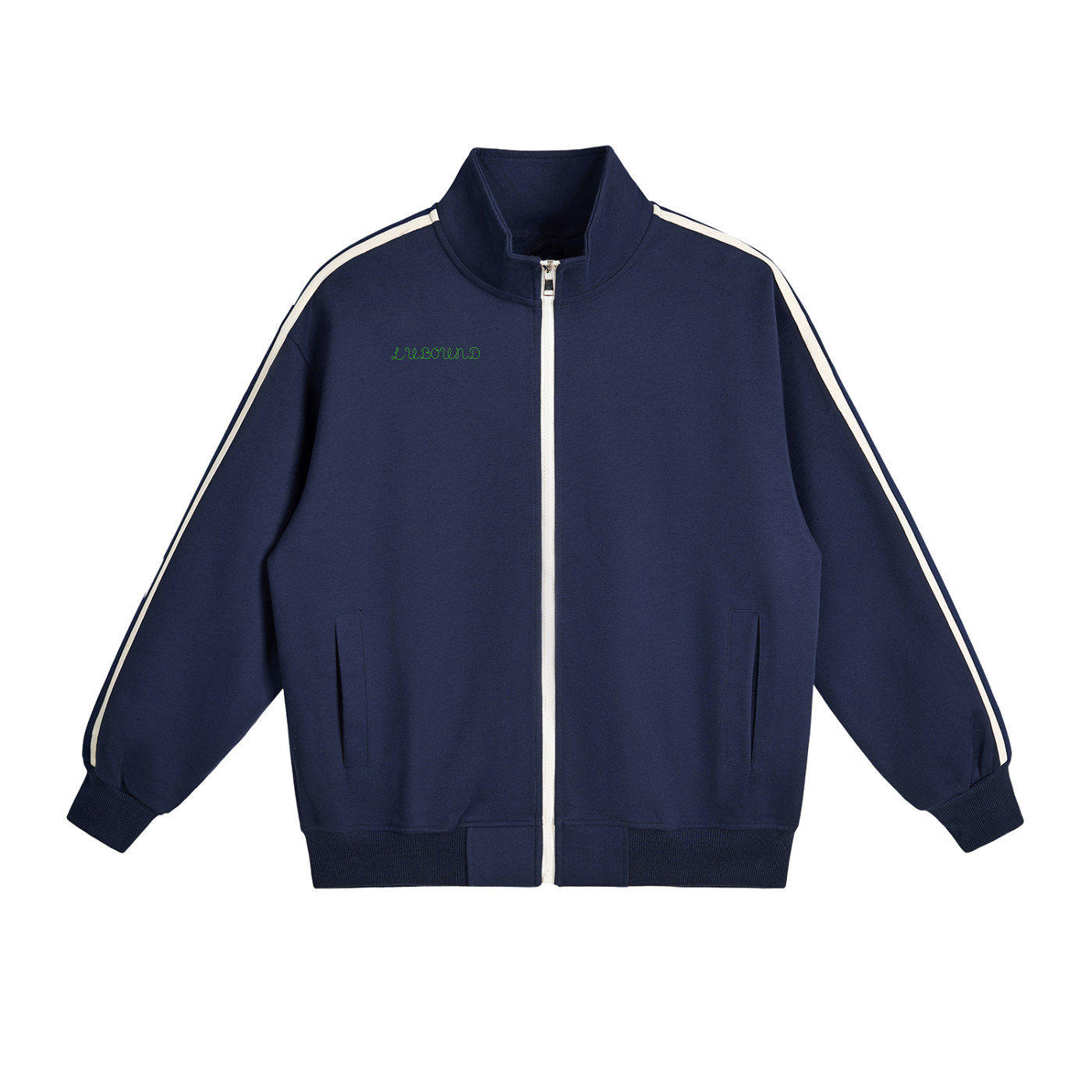 Contrast Side-Stripe Stand Collar  Jacket