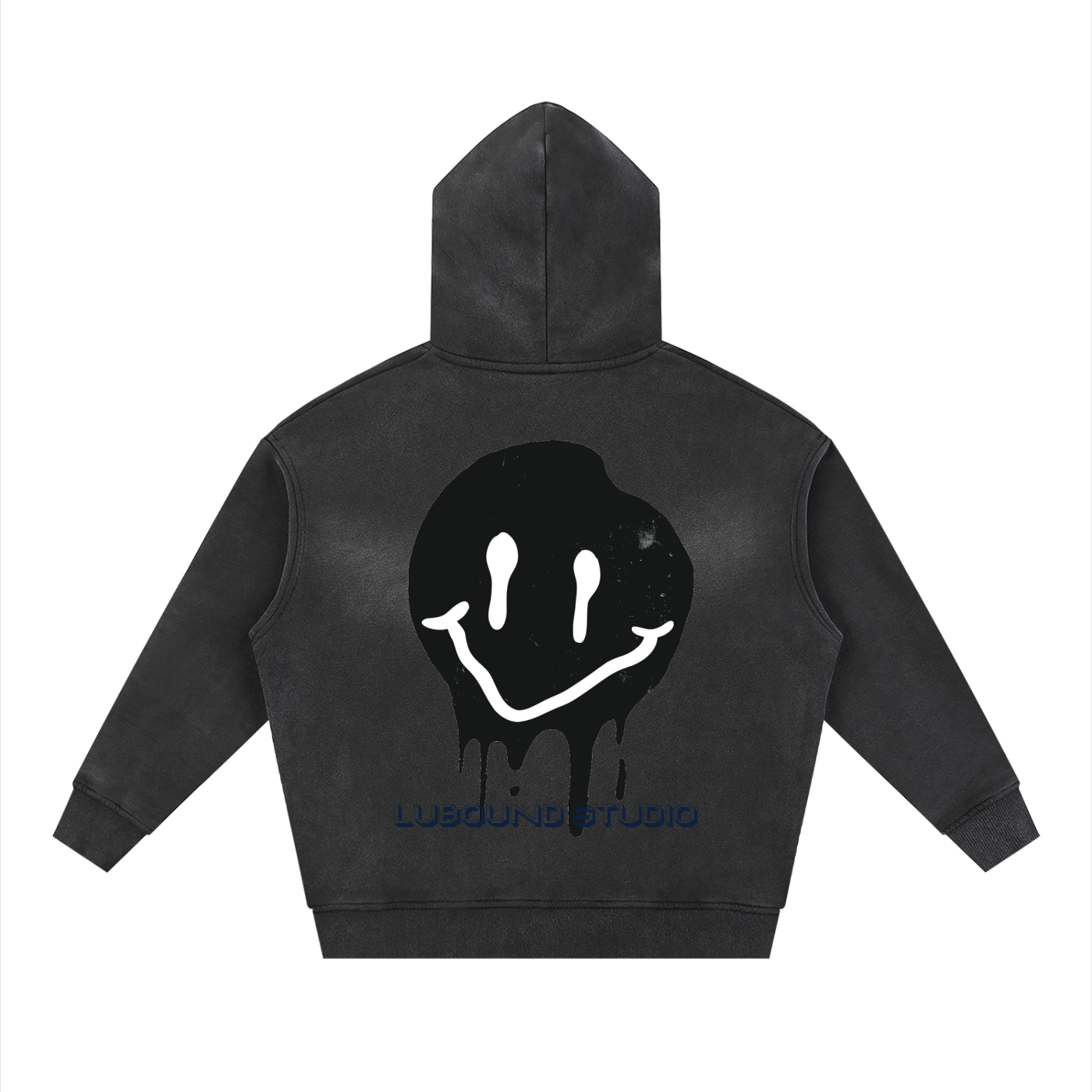 Sunfade Two-way Zipper Boxy Fleece Hoodie