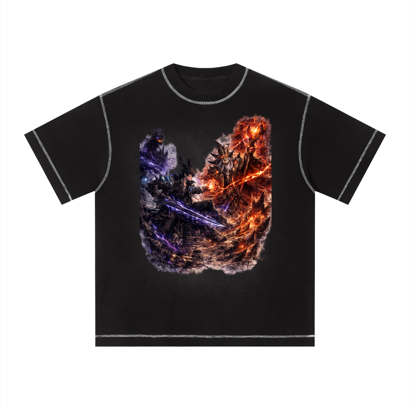 Unisex Sunfade Waffle Boxy T-Shirt