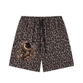 Unisex Heavyweight Leopard Drawstring Shorts