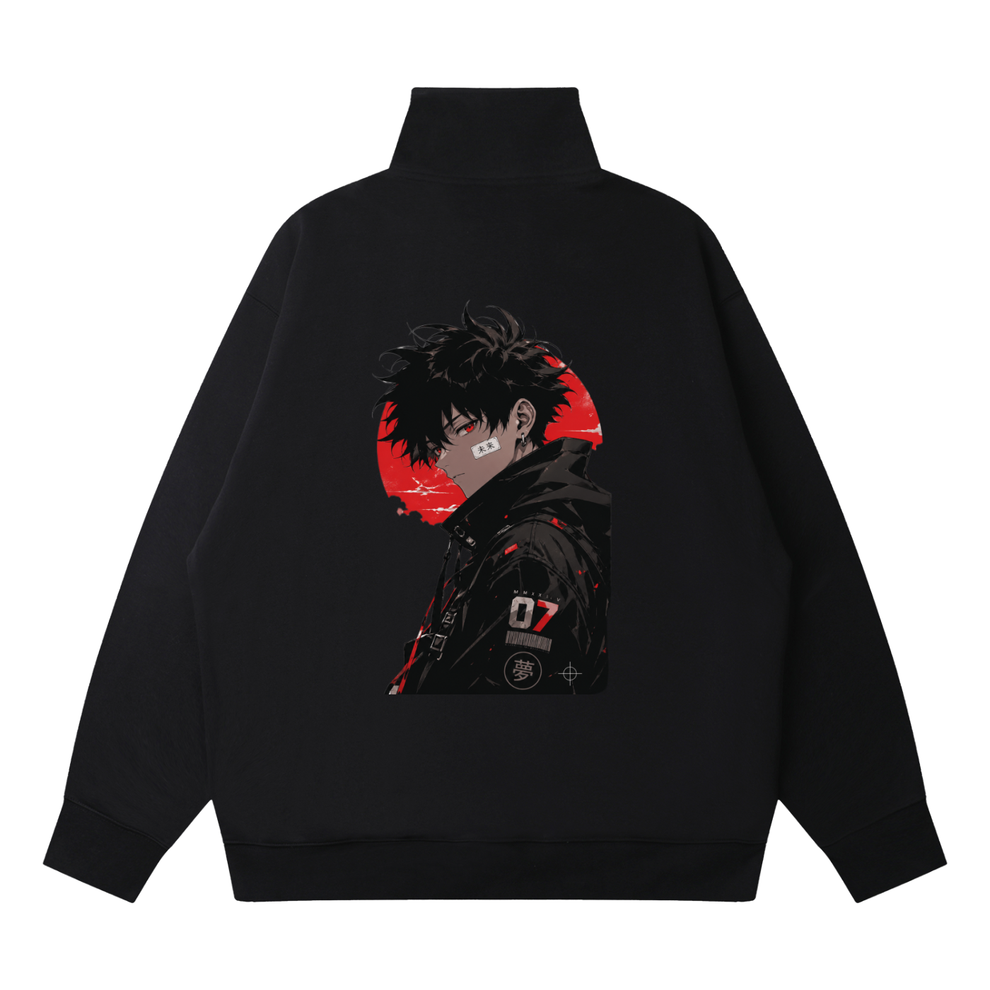 Quarter-Zip Drop Shoulder Sweatshirt