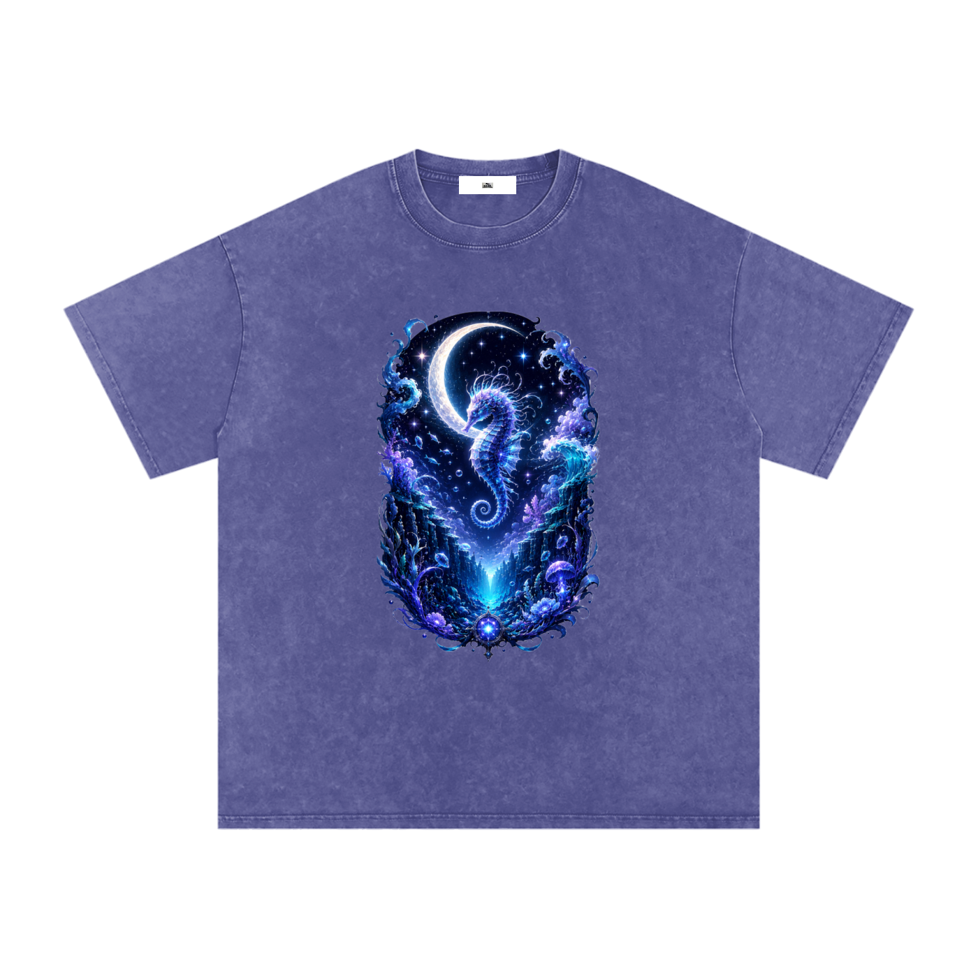 Snow Washed Oversized Cotton T-Shirt