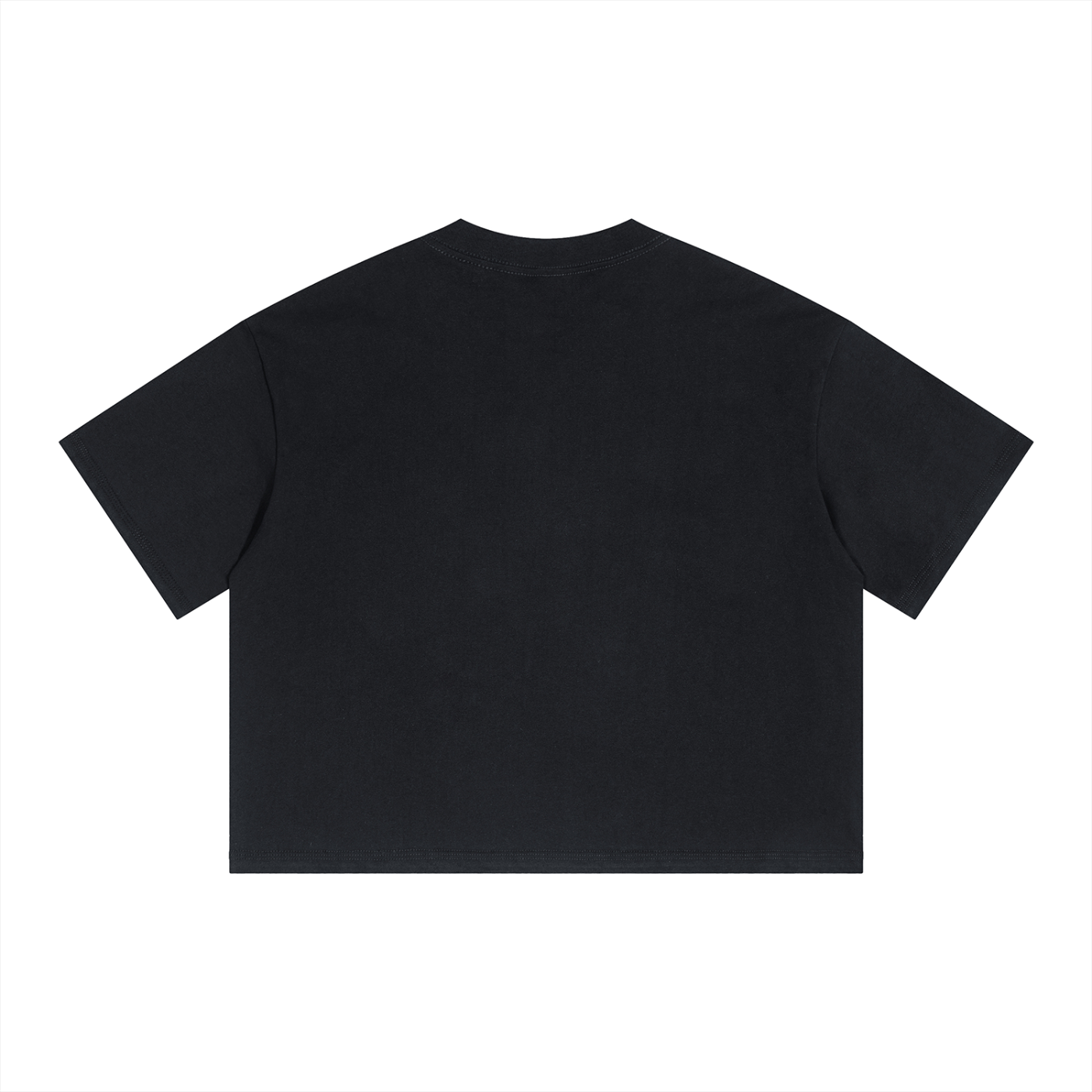 Unisex Boxy Drop Shoulder Crop T-Shirt
