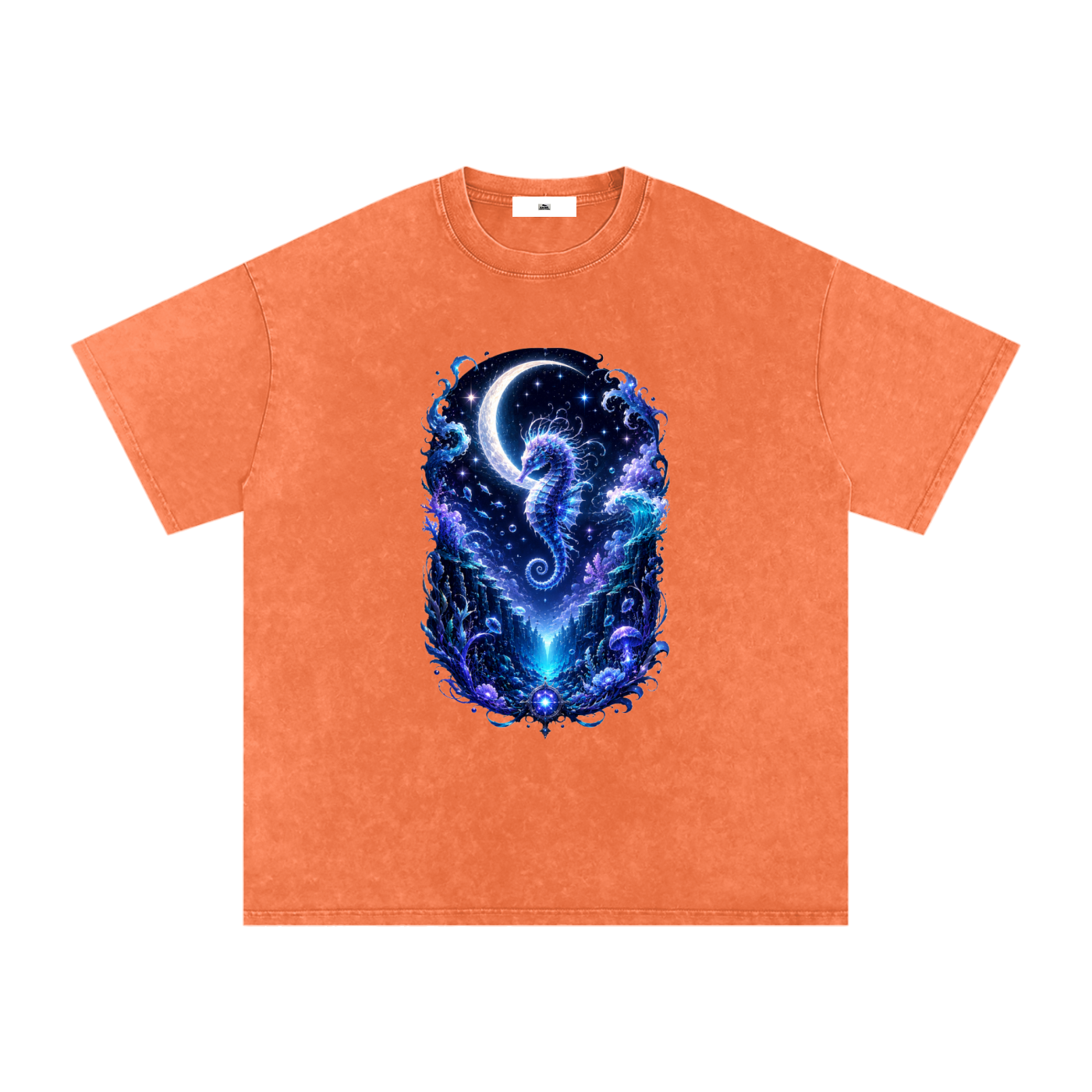 Snow Washed Oversized Cotton T-Shirt