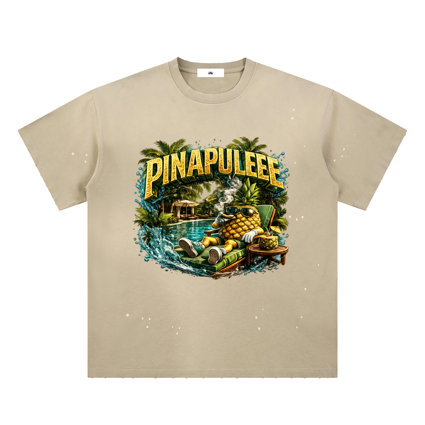 Hand-Frayed Sunfade Paint Splatter T-Shirt