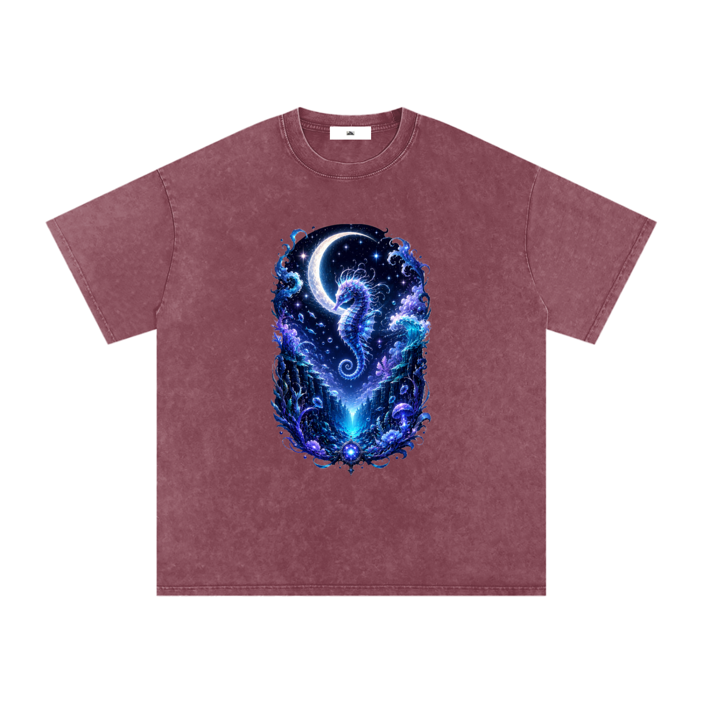 Snow Washed Oversized Cotton T-Shirt