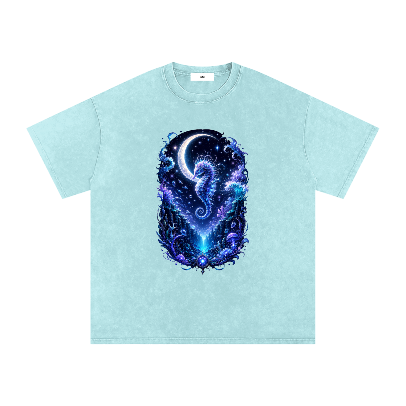 Snow Washed Oversized Cotton T-Shirt
