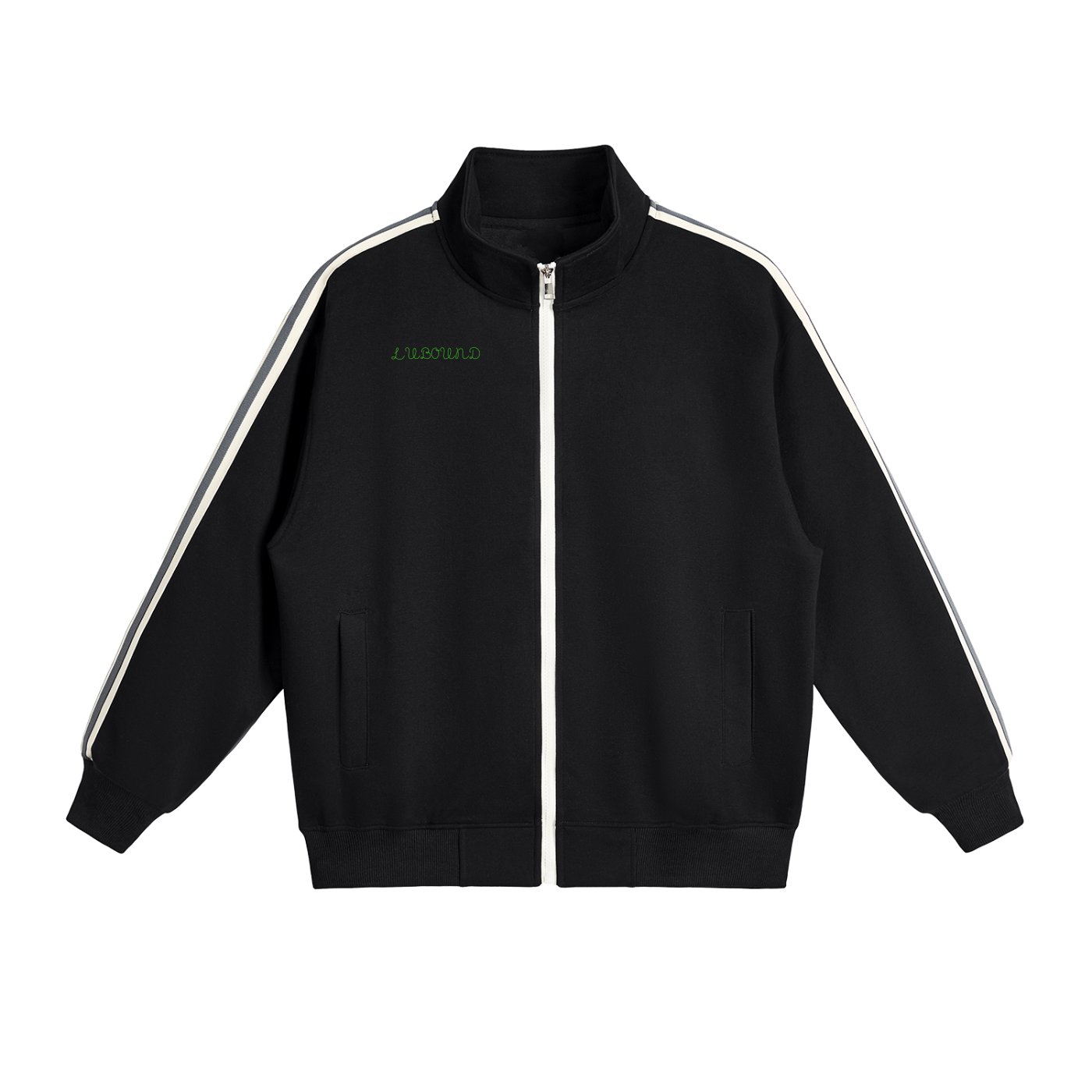 Contrast Side-Stripe Stand Collar  Jacket