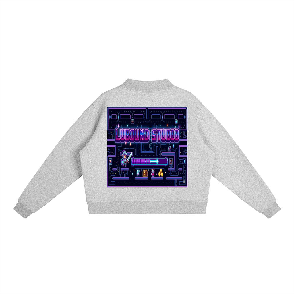 Essential Fleece Mock-Neck Crew Sweatshirt