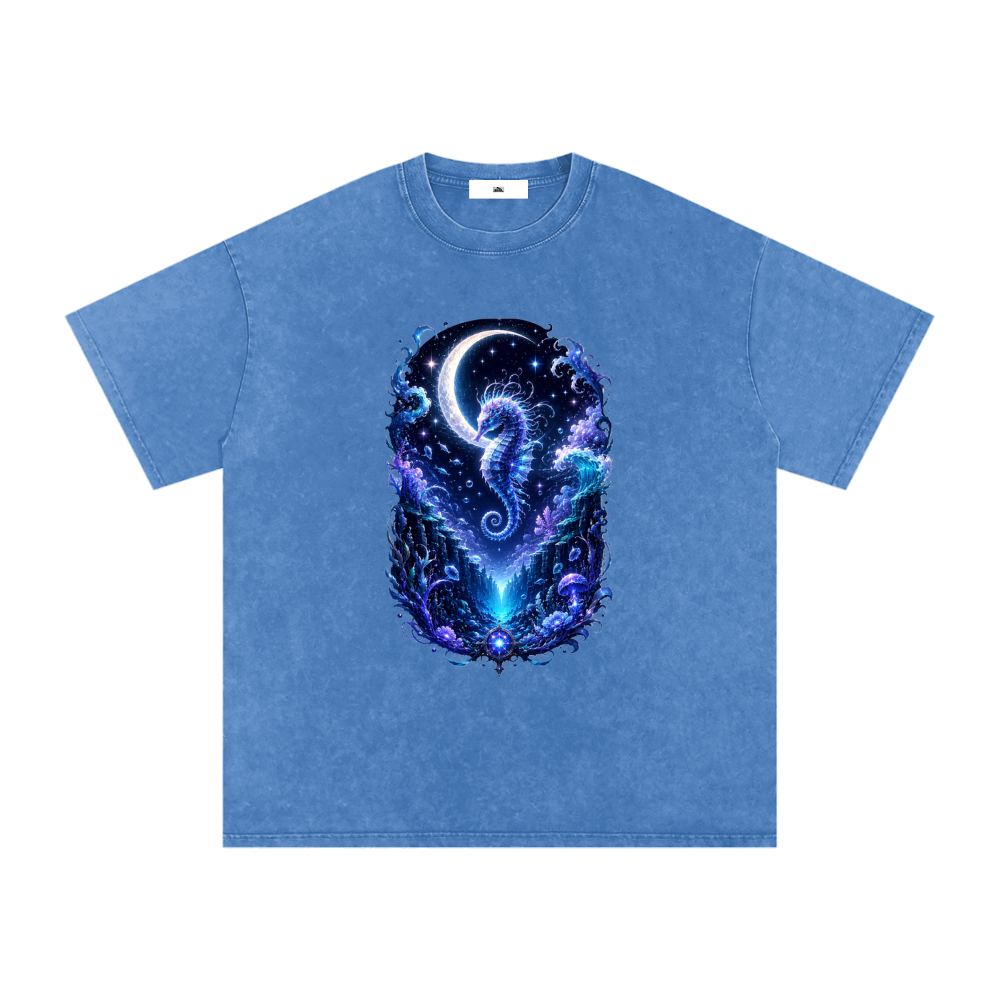 Snow Washed Oversized Cotton T-Shirt