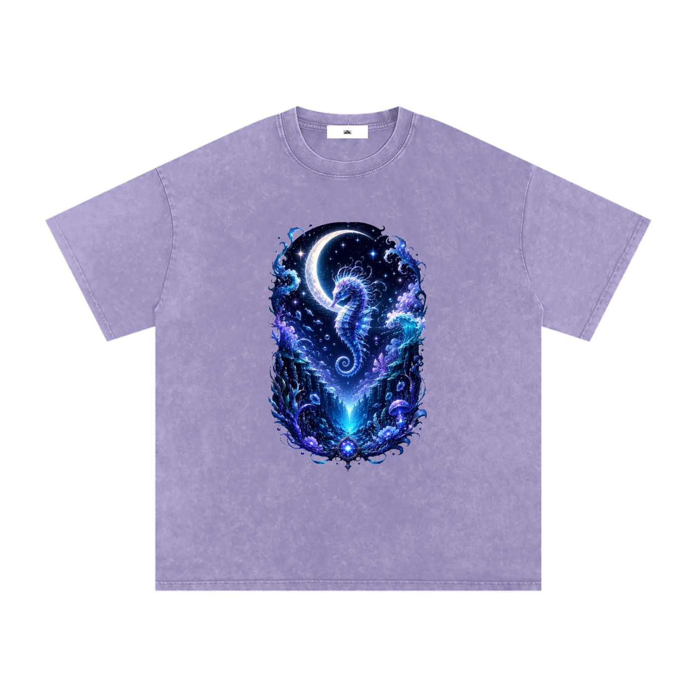 Snow Washed Oversized Cotton T-Shirt
