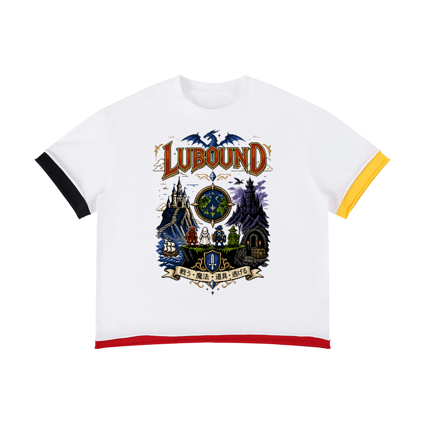 Unisex Boxy Color Block T-Shirt