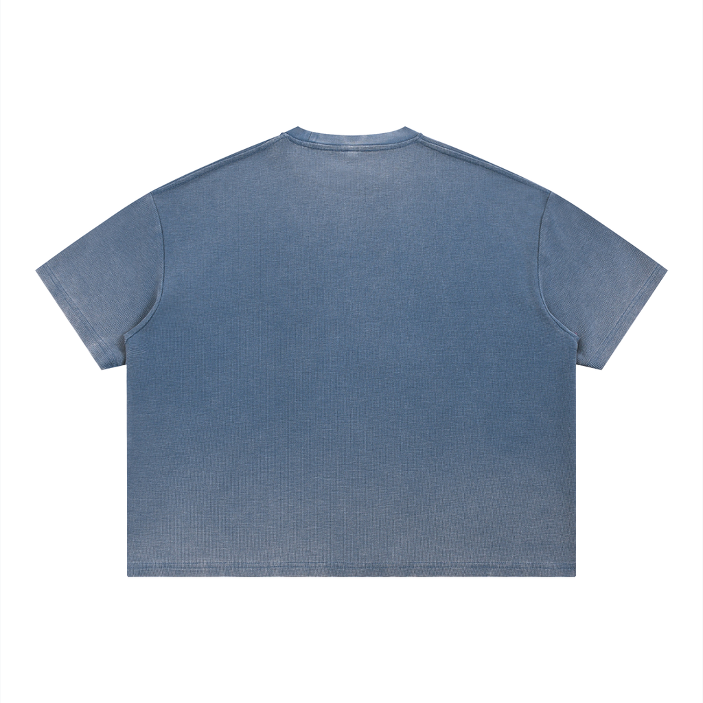 Unisex Vintage Wash Sunfade Boxy Waffle T-Shirt