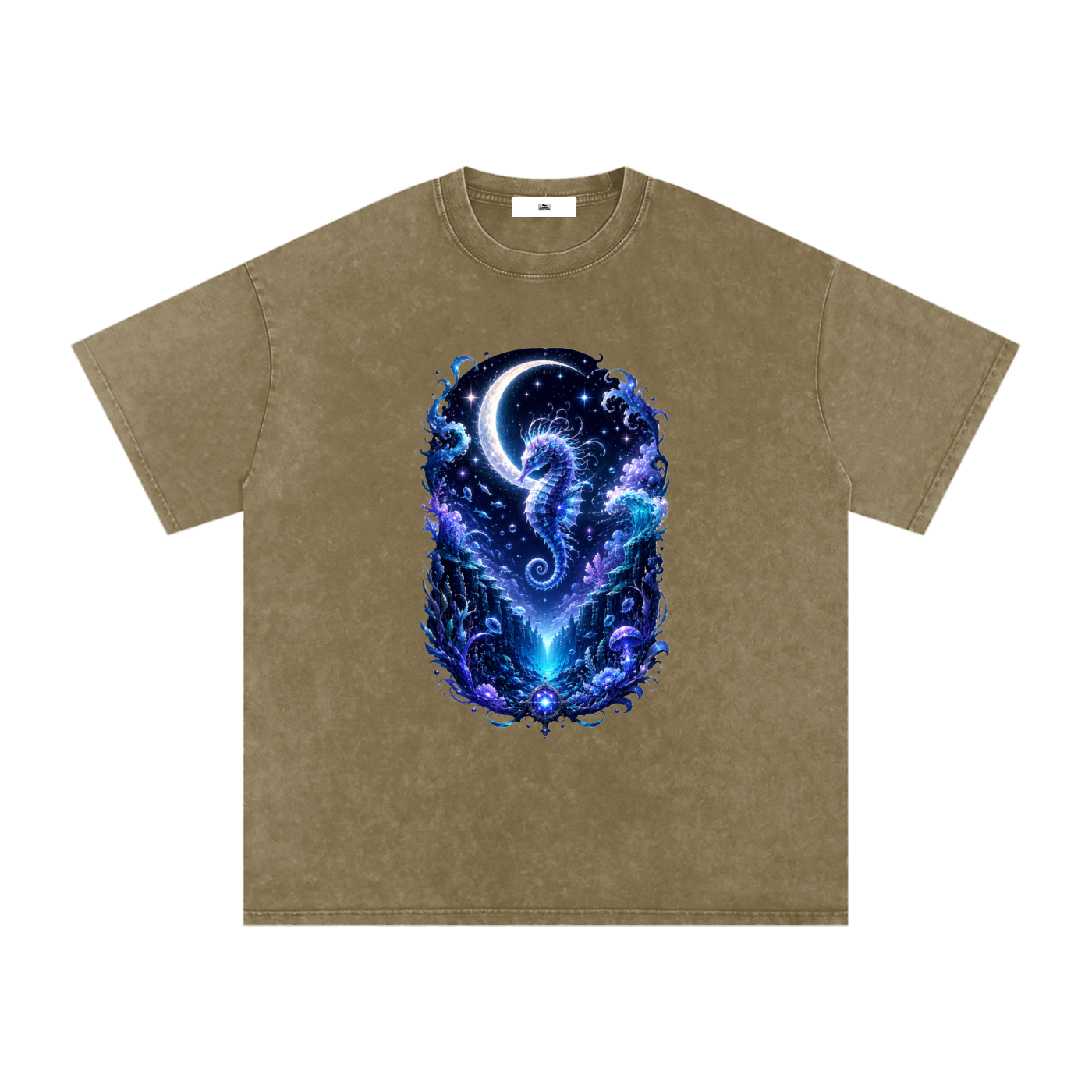 Snow Washed Oversized Cotton T-Shirt