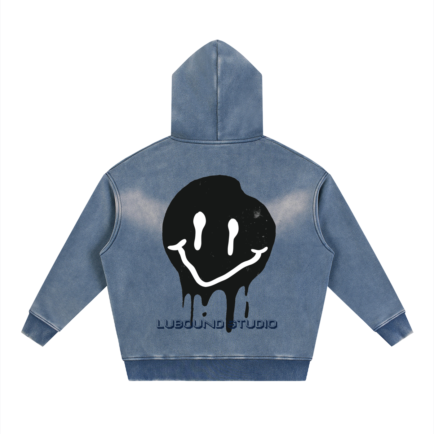 Sunfade Two-way Zipper Boxy Fleece Hoodie