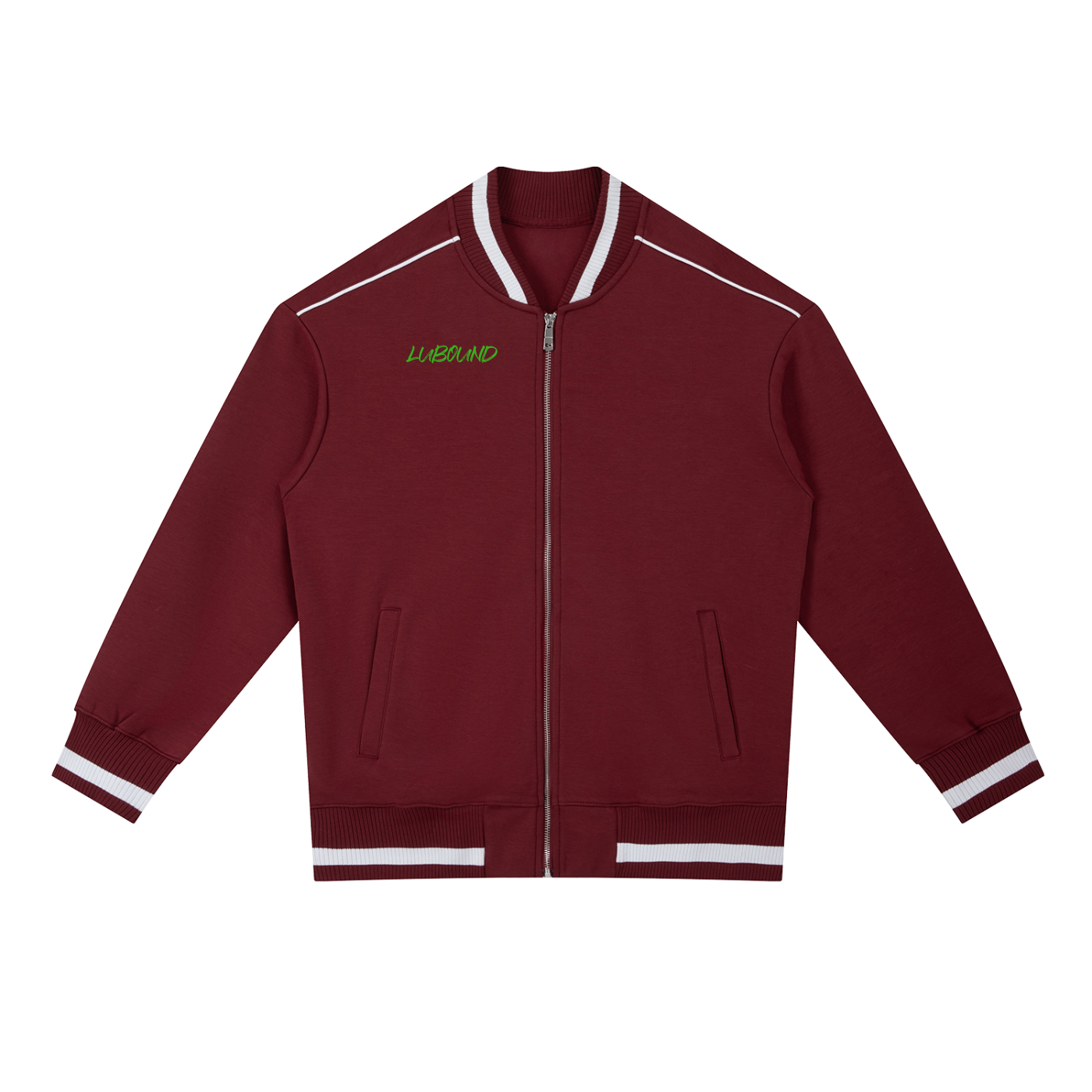 Contrast Piping Zip Bomber Jacket