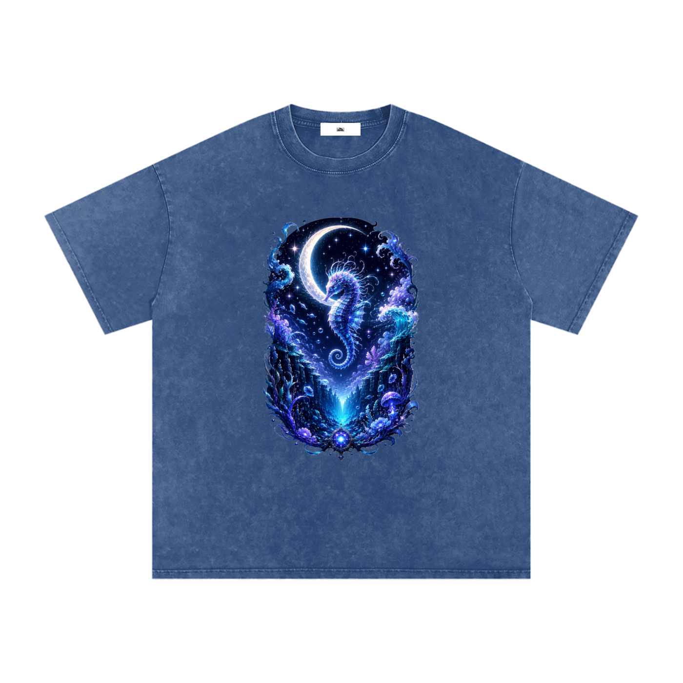 Snow Washed Oversized Cotton T-Shirt