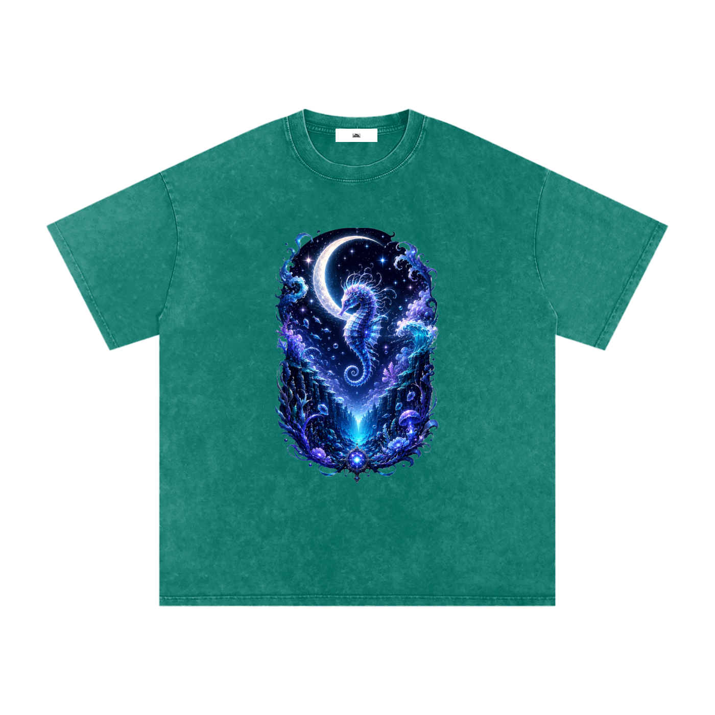 Snow Washed Oversized Cotton T-Shirt