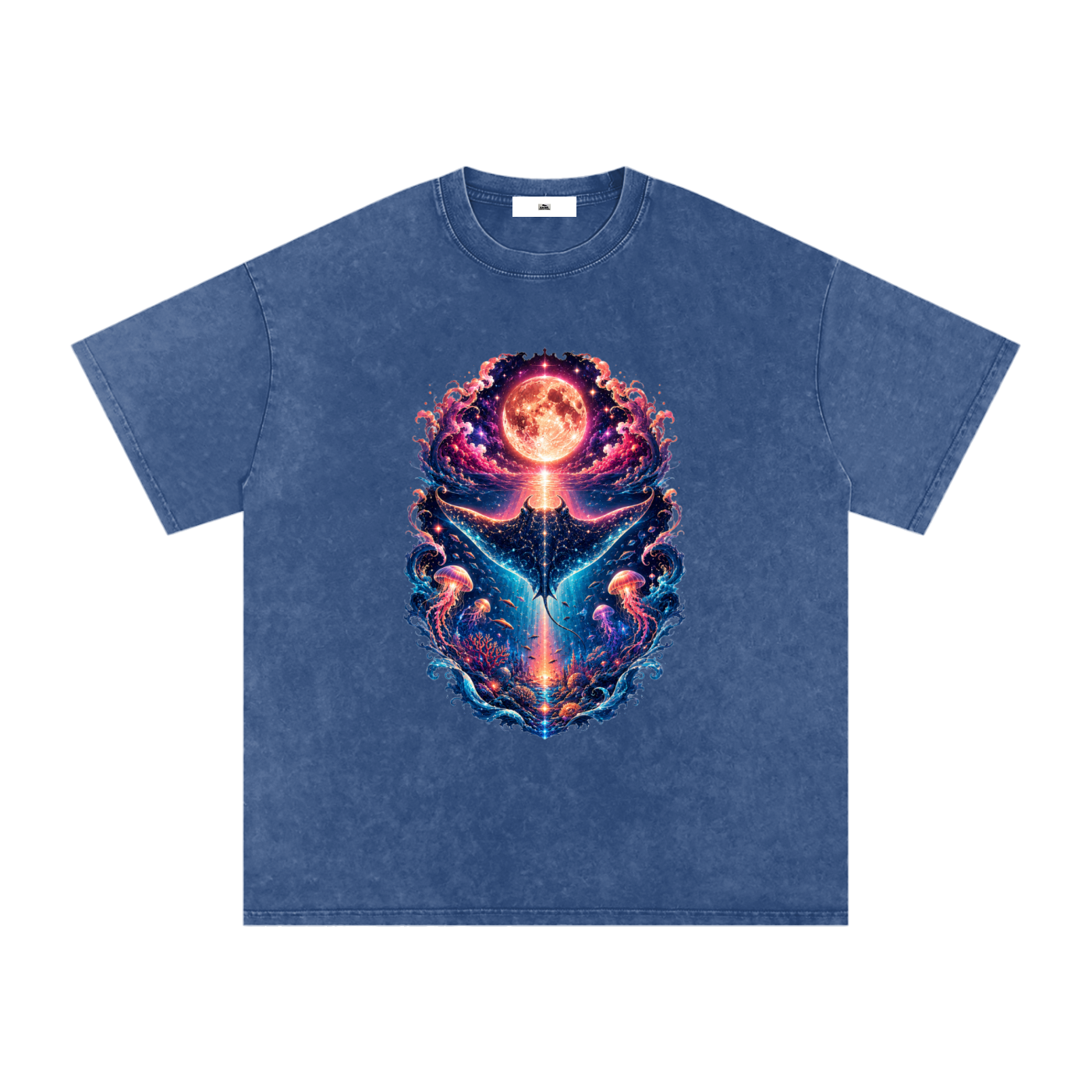 Snow Washed Oversized Cotton T-Shirt